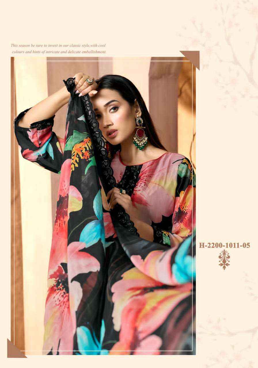 Alok Suit Fariha Black Edition 5 Digital Printed Muslin Dress Catalog Wholesalers