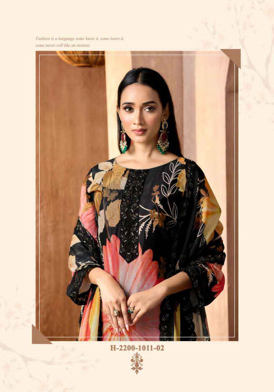 Alok Suit Fariha Black Edition 5 Digital Printed Muslin Dress Catalog Wholesalers
