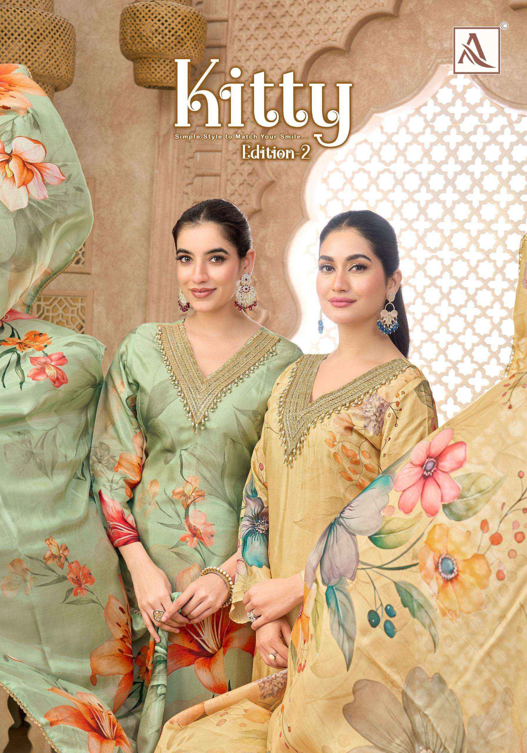 Alok Suits Kitty Vol 2 pure Viscose Maslin Dress Material Wholesale Online Price ( 6 Pcs Catalogue )