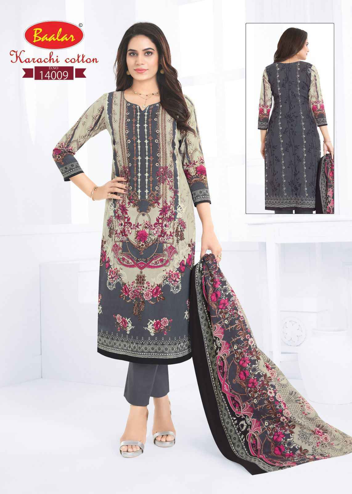 Baalar Karachi Cotton Vol 14 Lawn Cotton Dress Material Wholesale Collection ( 13 Pcs Catalog )