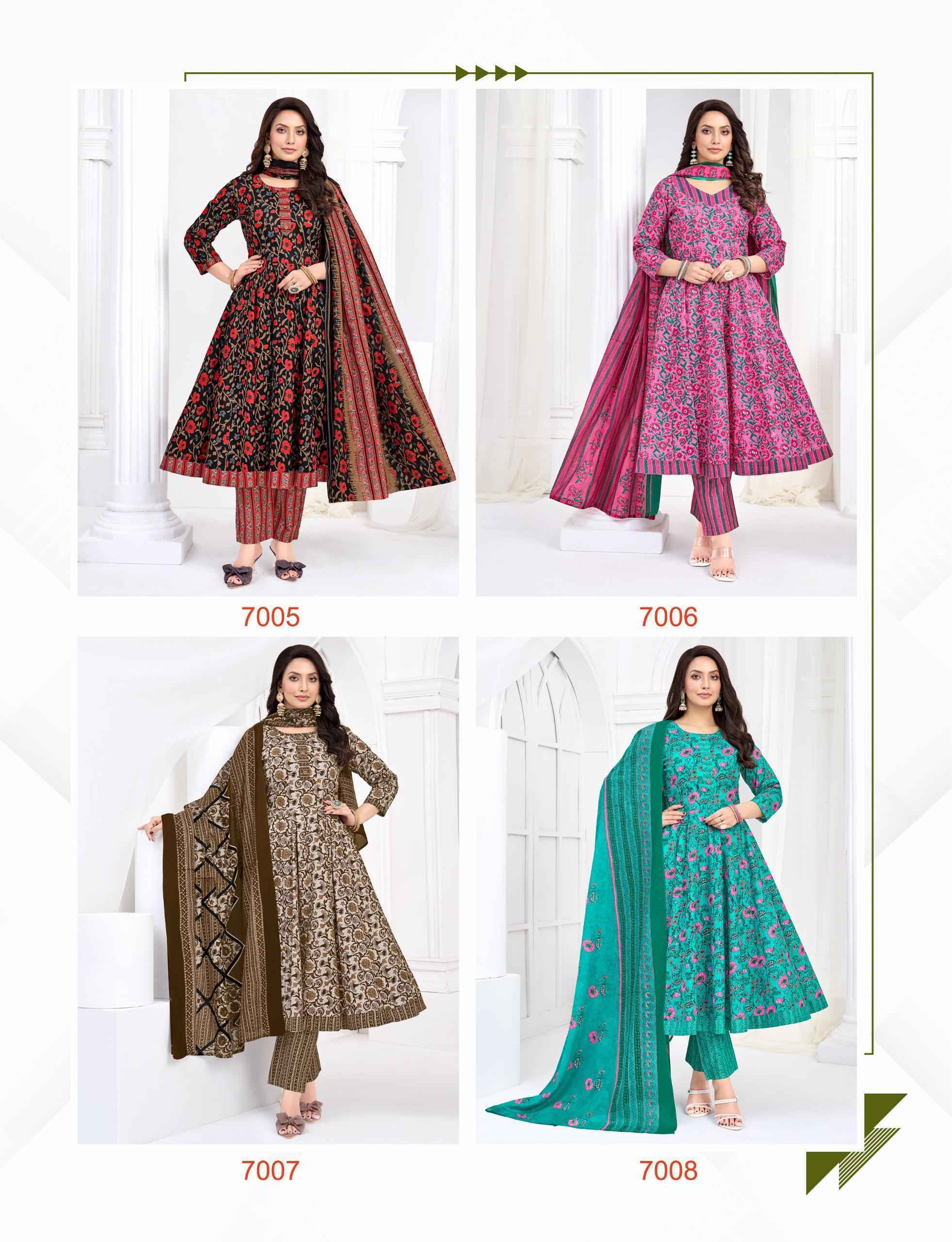 Balaji Anarkali Vol 7 Cotton Kurti Combo Collection ( 8 Pcs Catalog )