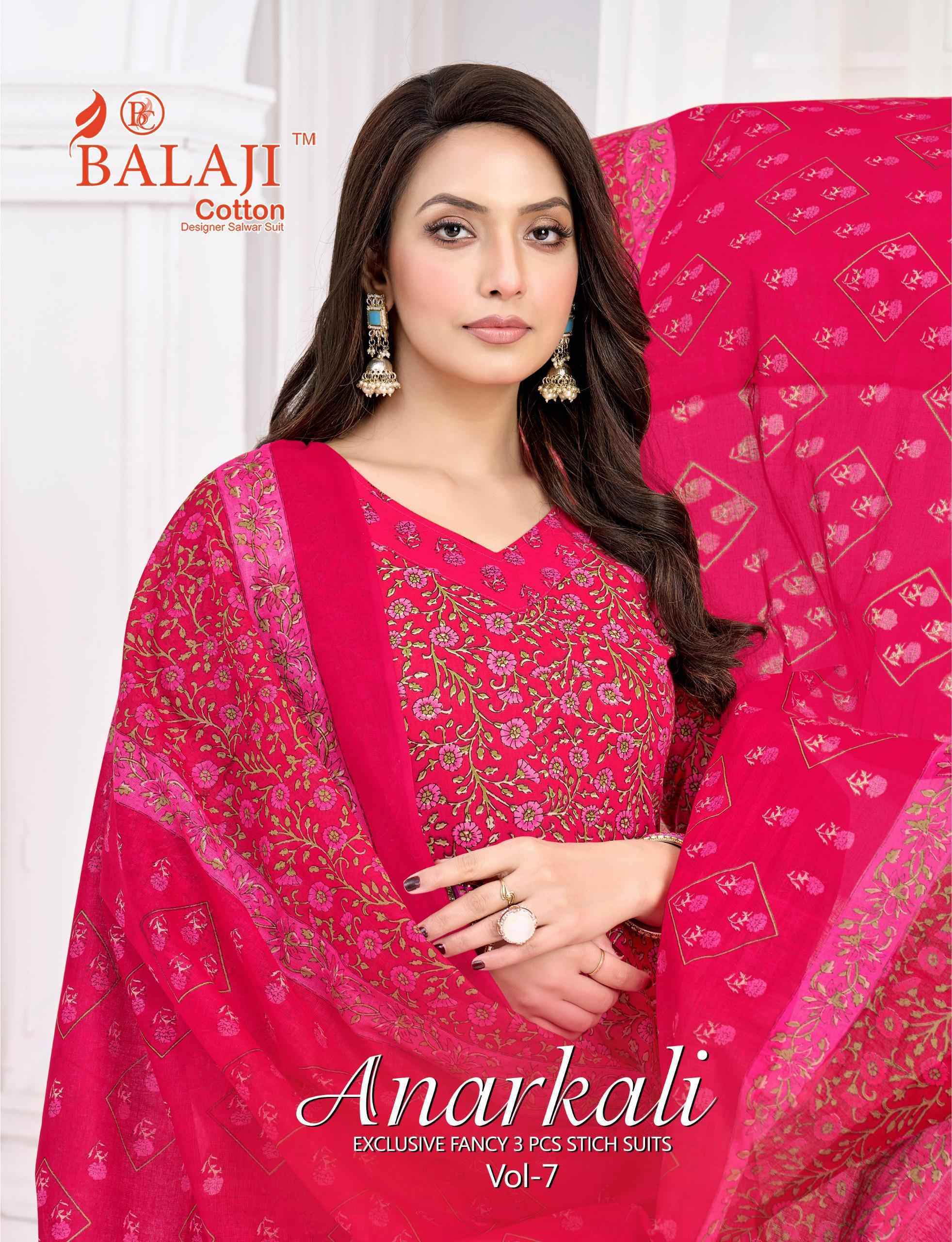 Balaji Anarkali Vol 7 Cotton Kurti Combo Collection ( 8 Pcs Catalog )