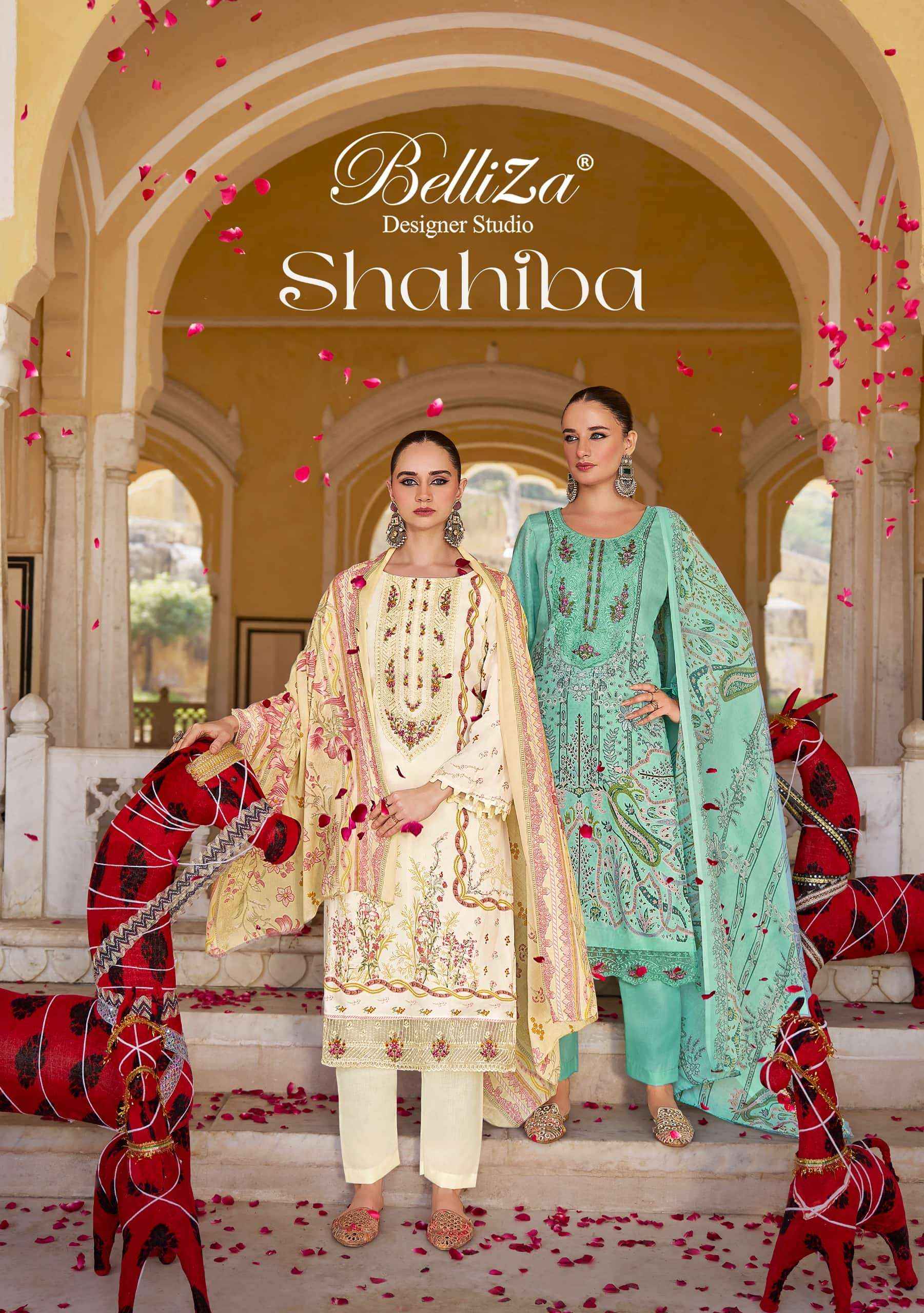 Belliza Designer Shahiba Pure Jam Satin Dress Material Wholesale Price ( 6 Pcs Catalogue )