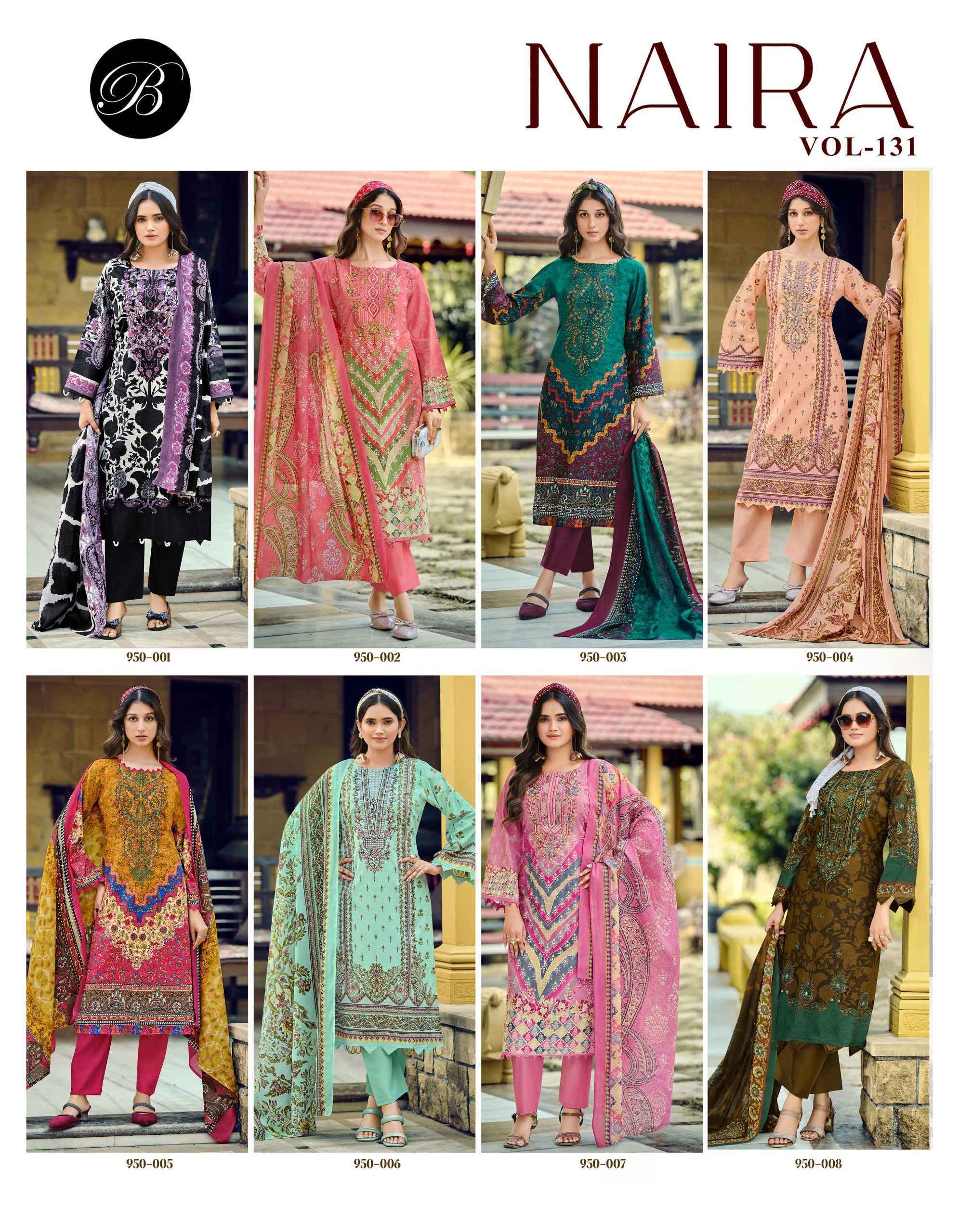 Belliza Naira Vol 131 Cotton Dress Material Collection ( 8 Pcs Catalog )