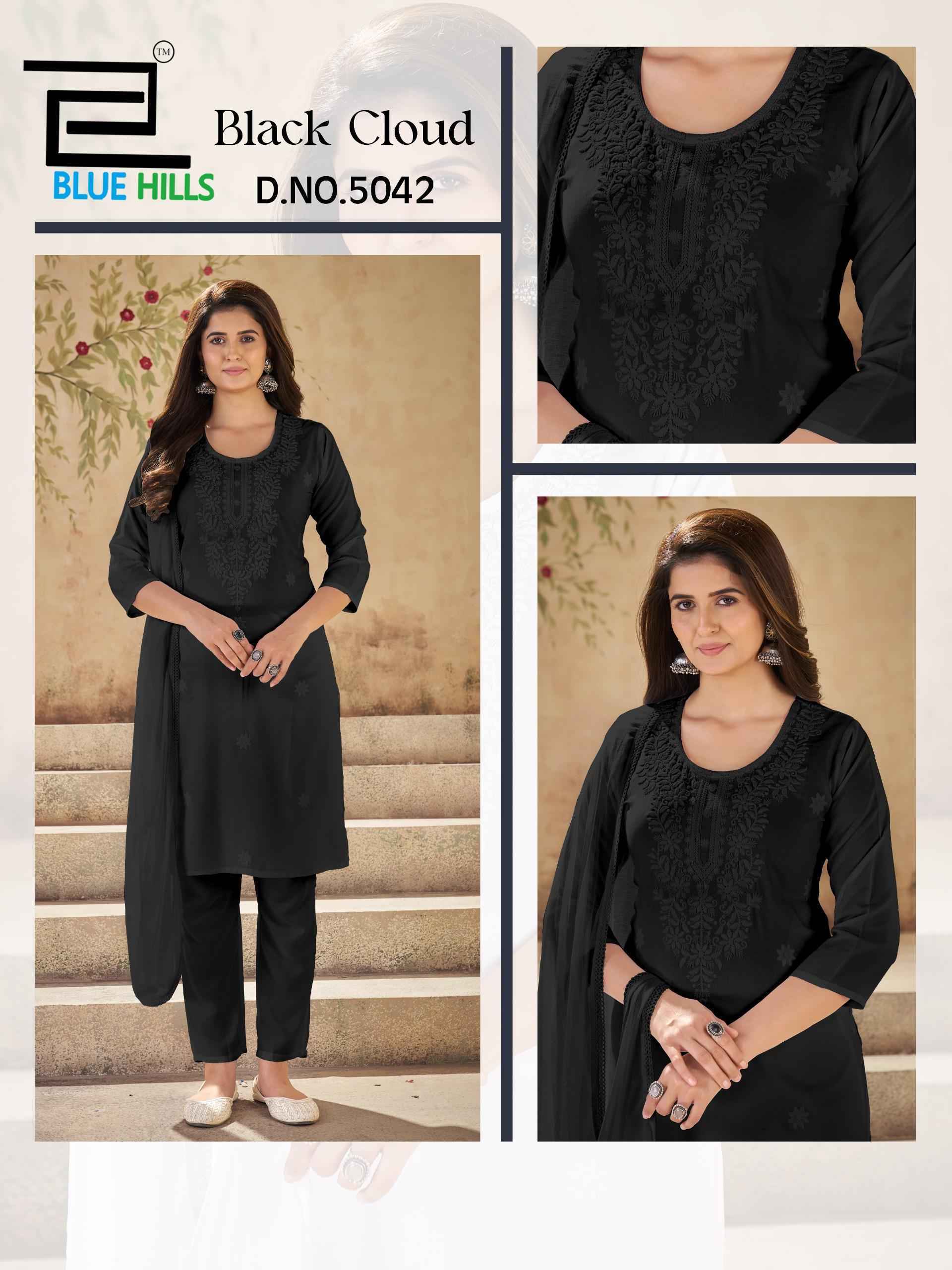 Blue Hills Black Cloud Rayon Kurti Combo Collection ( 4 Pcs Catalog )