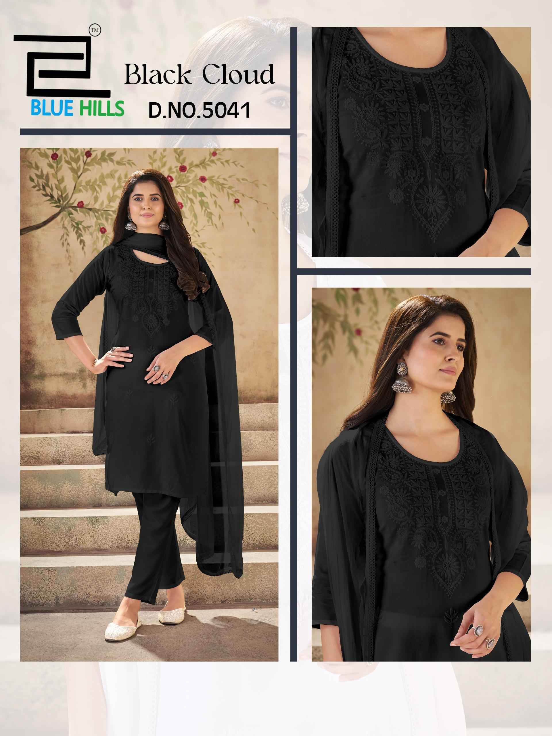 Blue Hills Black Cloud Rayon Kurti Combo Collection ( 4 Pcs Catalog )