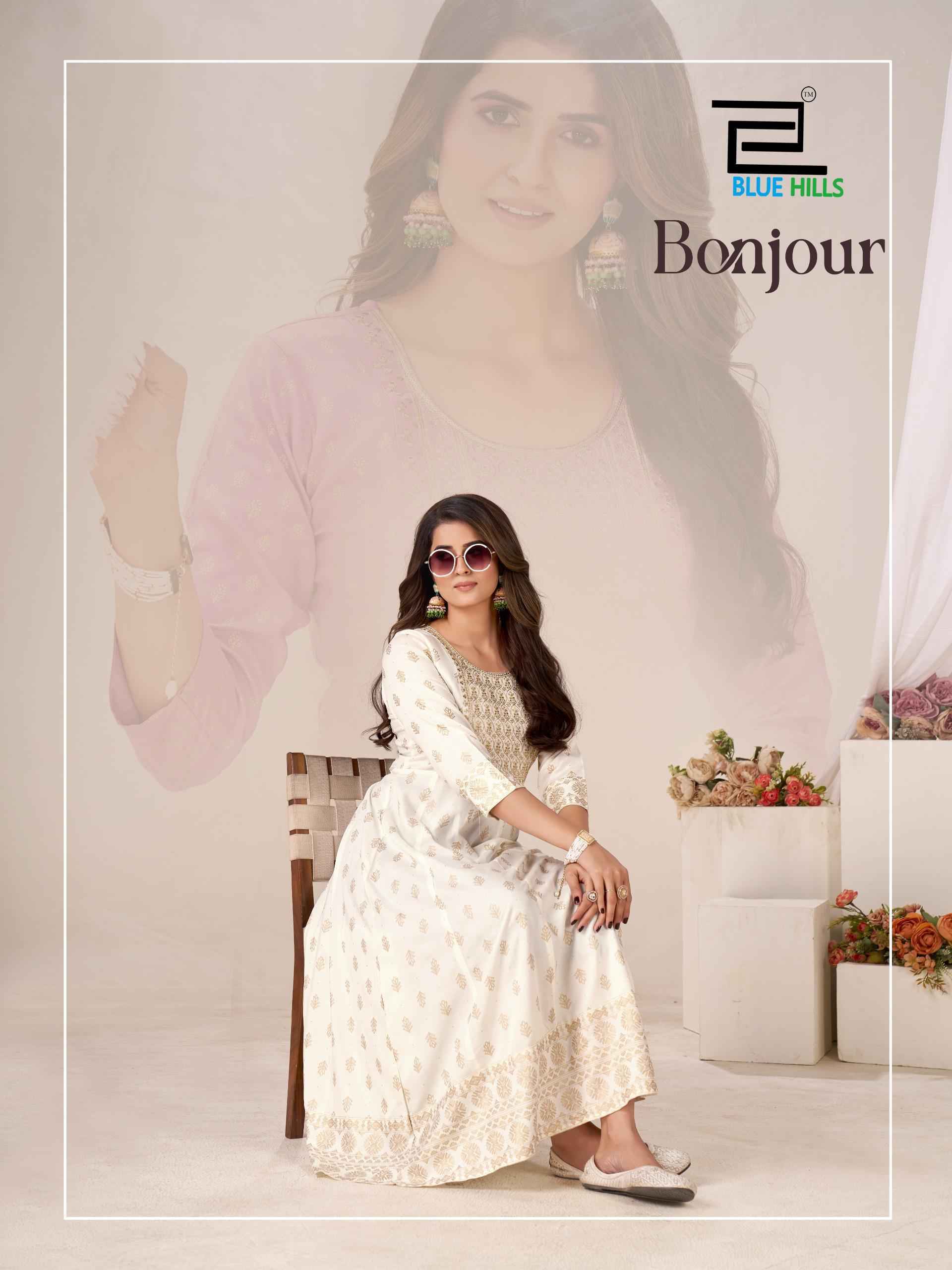 Blue Hills Bonjour Anarkali Rayon Kurti Collection ( 6 Pcs Catalog )