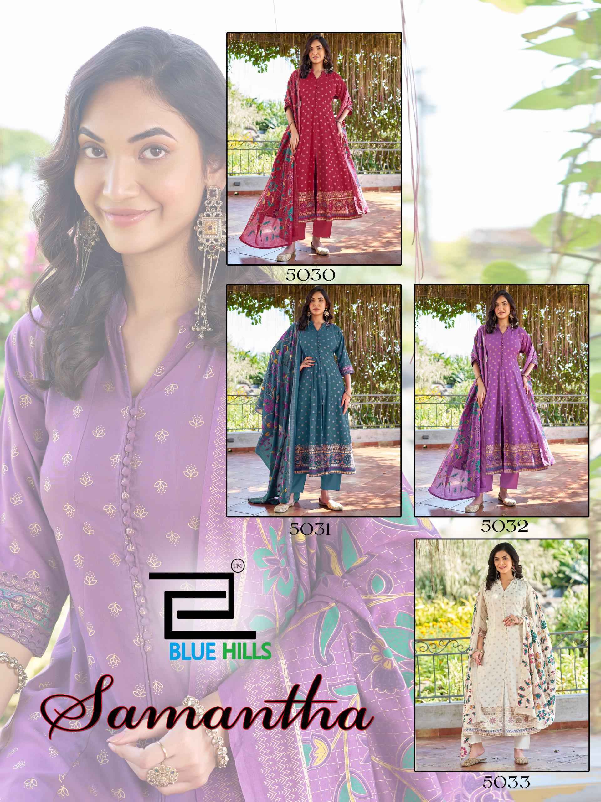 Blue Hills Samantha Rayon Kurti Combo Collection ( 4 Pcs Catalog )