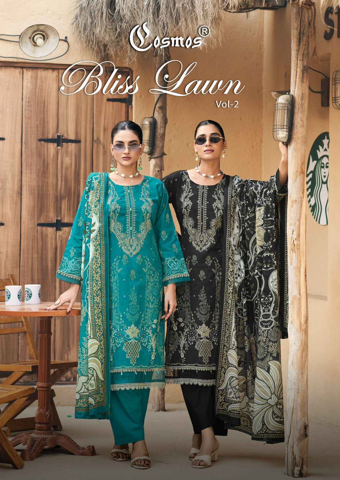 Cosmos Bliss Lawn Vol 2 Lawn Cotton Dress Material Surat Wholesale Shop ( 8 pcs Catalogue )