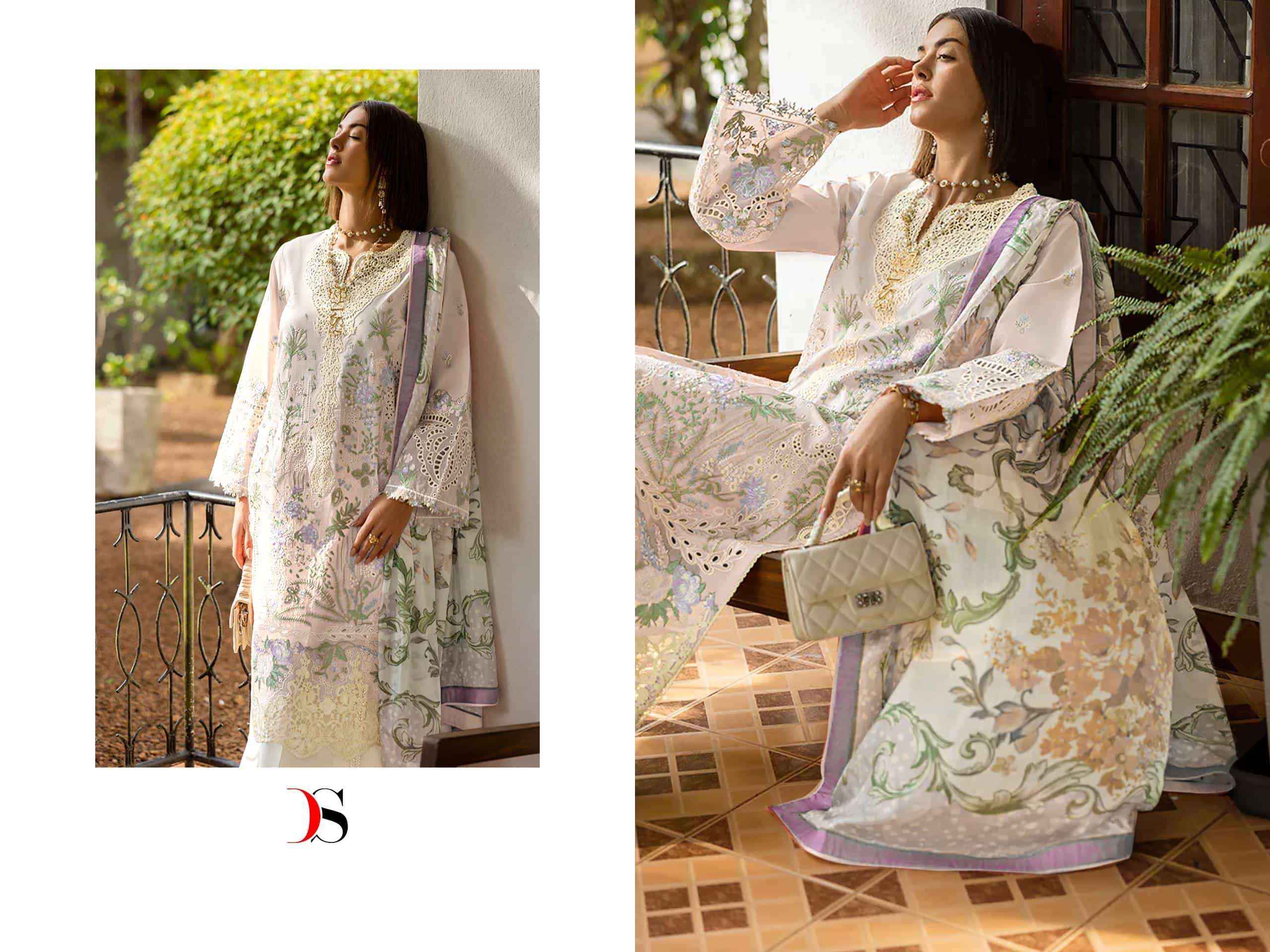 Deepsy Esmel Luxury Lawn Pure Cotton Pakistani Dress Material Wholesale Collection ( 6 Pcs Catalog )
