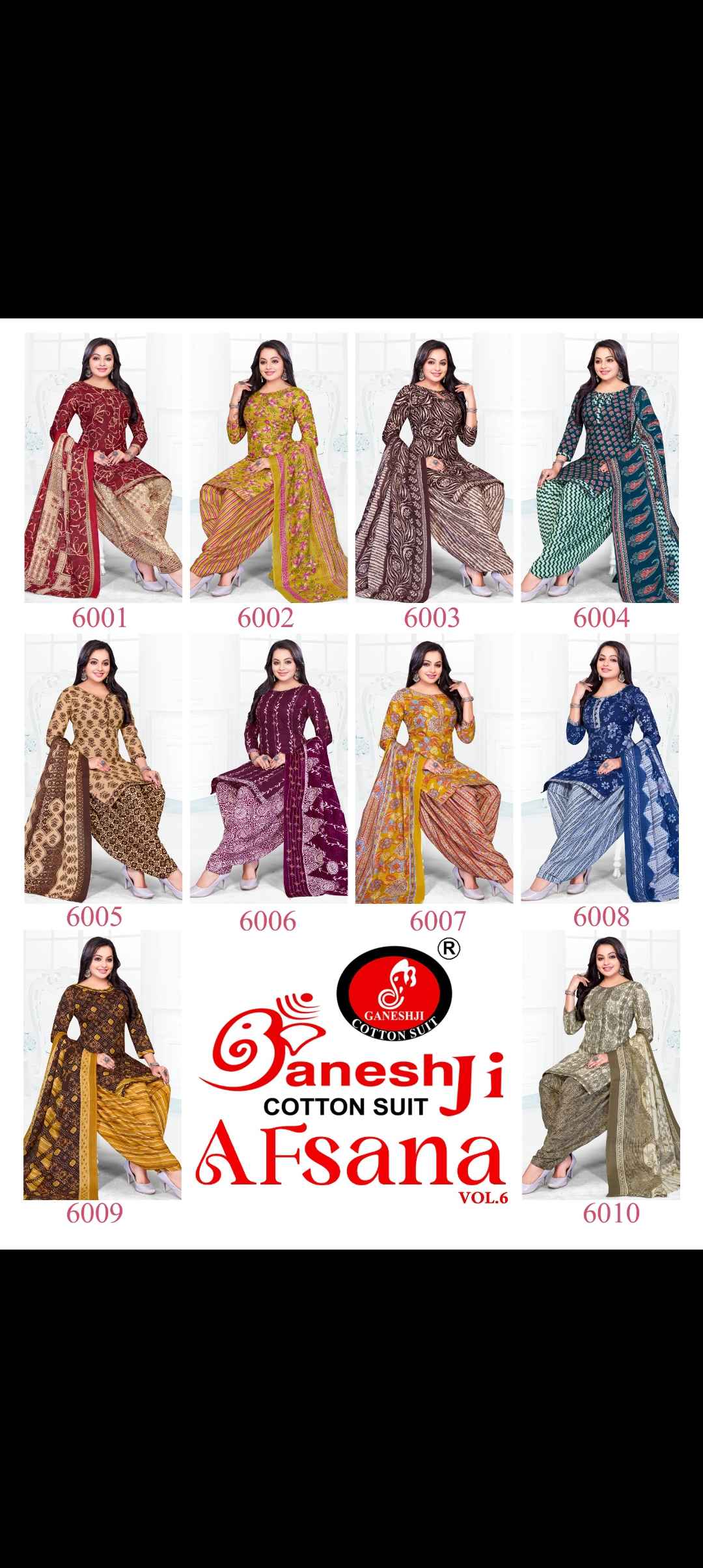 Ganesh ji afsana vol 6 cotton dress material (10 pcs catalogue)