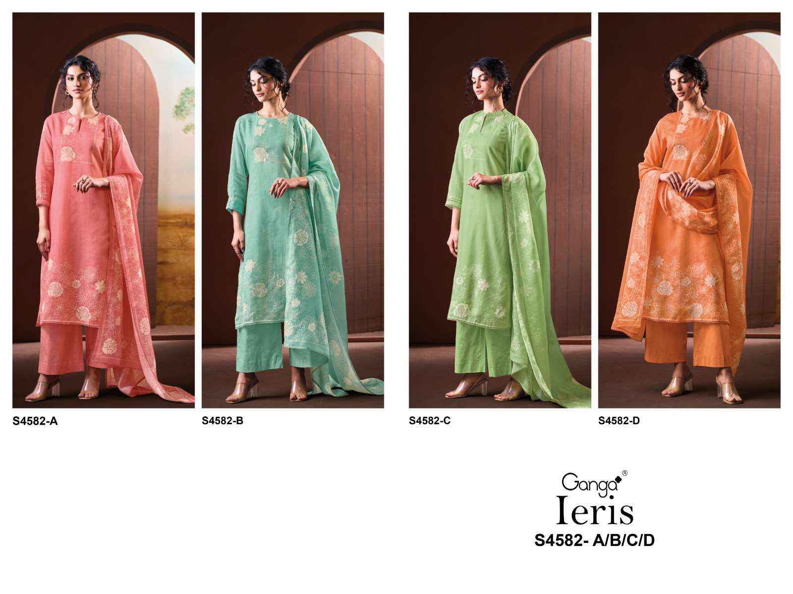 Ganga Fashion Ieris 4582 Premium Design Dress Collection ( 4 Pcs Catalog )