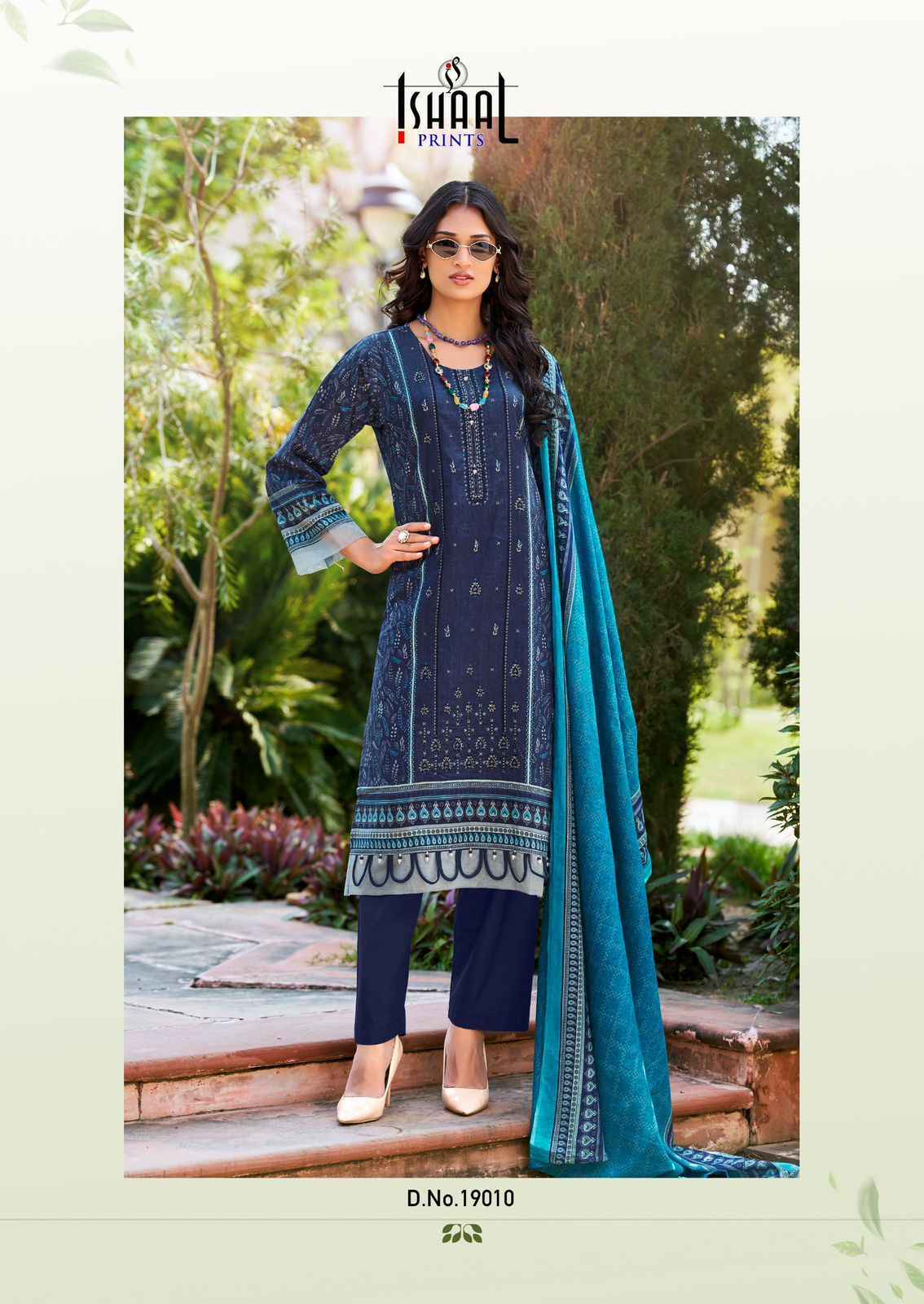 Ishaal Embroidered Vol 19 Lawn Cotton Dress Material Collection ( 10 Pcs Catalog )