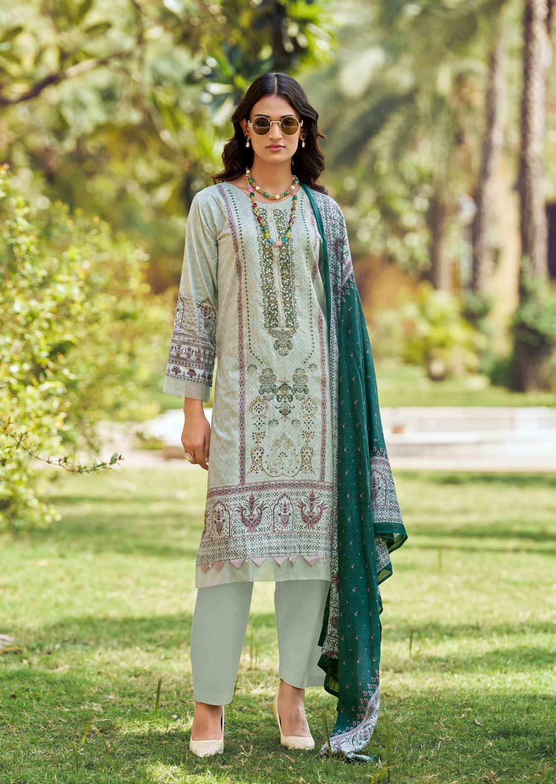 Ishaal Embroidered Vol 19 Lawn Cotton Dress Material Collection ( 10 Pcs Catalog )