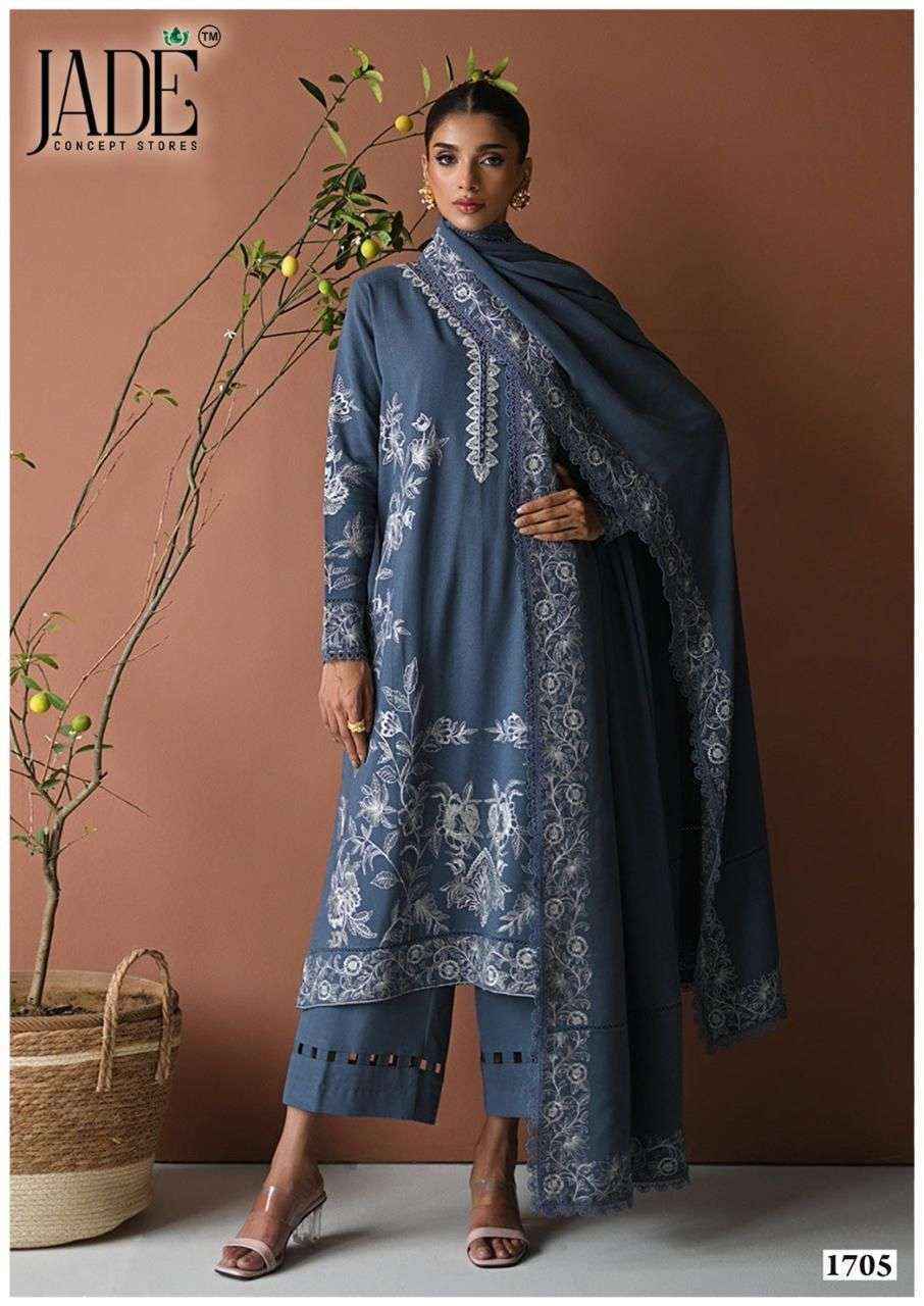 Jade Bin Saeed Heavy Luxury Vol 17 Lawn Cotton Dress Material Wholesale Price ( 6 pcs Catalogue )