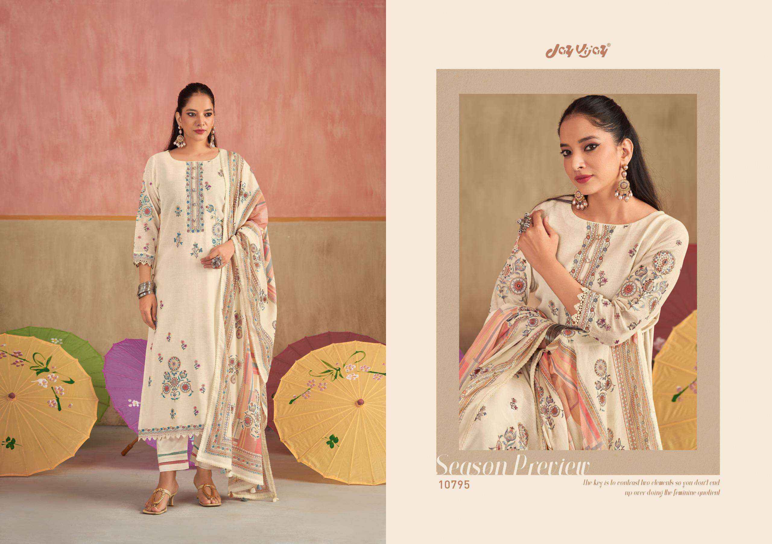 Jay Vijay Dhoop Ka Chaata Summer Wear Pure Linen Suit Wholesale Collection ( 6 Pcs Catalog )