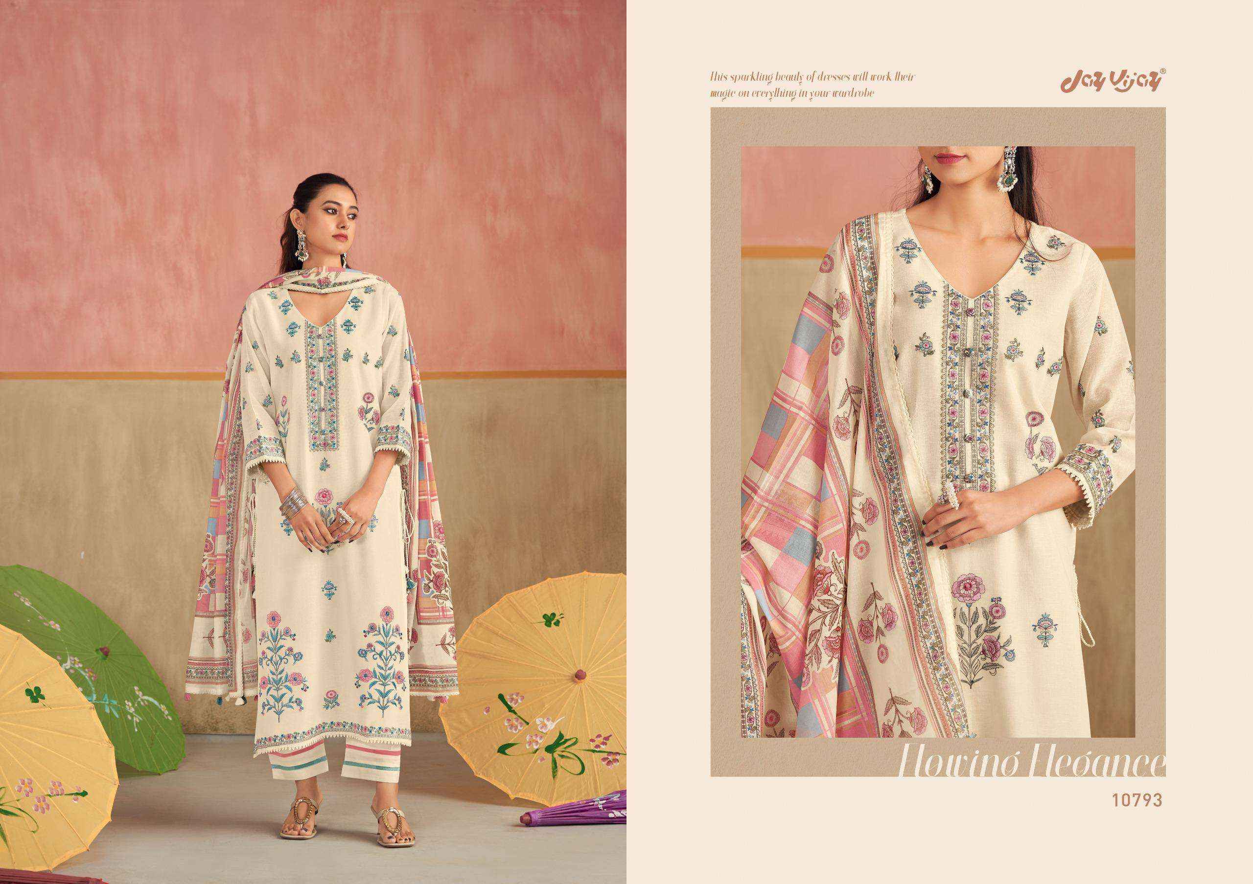 Jay Vijay Dhoop Ka Chaata Summer Wear Pure Linen Suit Wholesale Collection ( 6 Pcs Catalog )