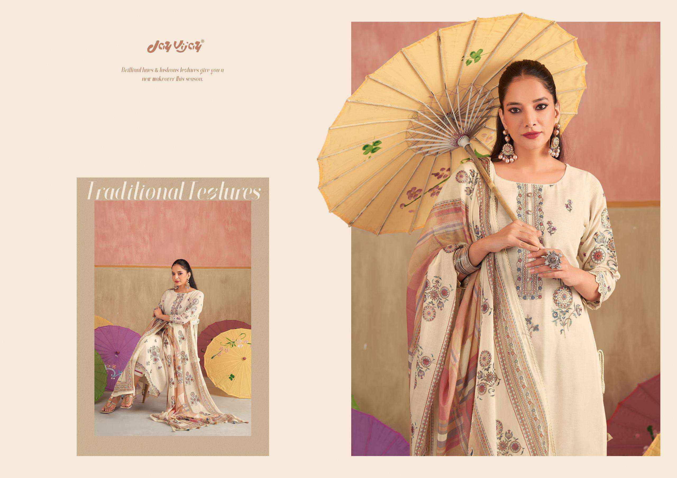 Jay Vijay Dhoop Ka Chaata Summer Wear Pure Linen Suit Wholesale Collection ( 6 Pcs Catalog )