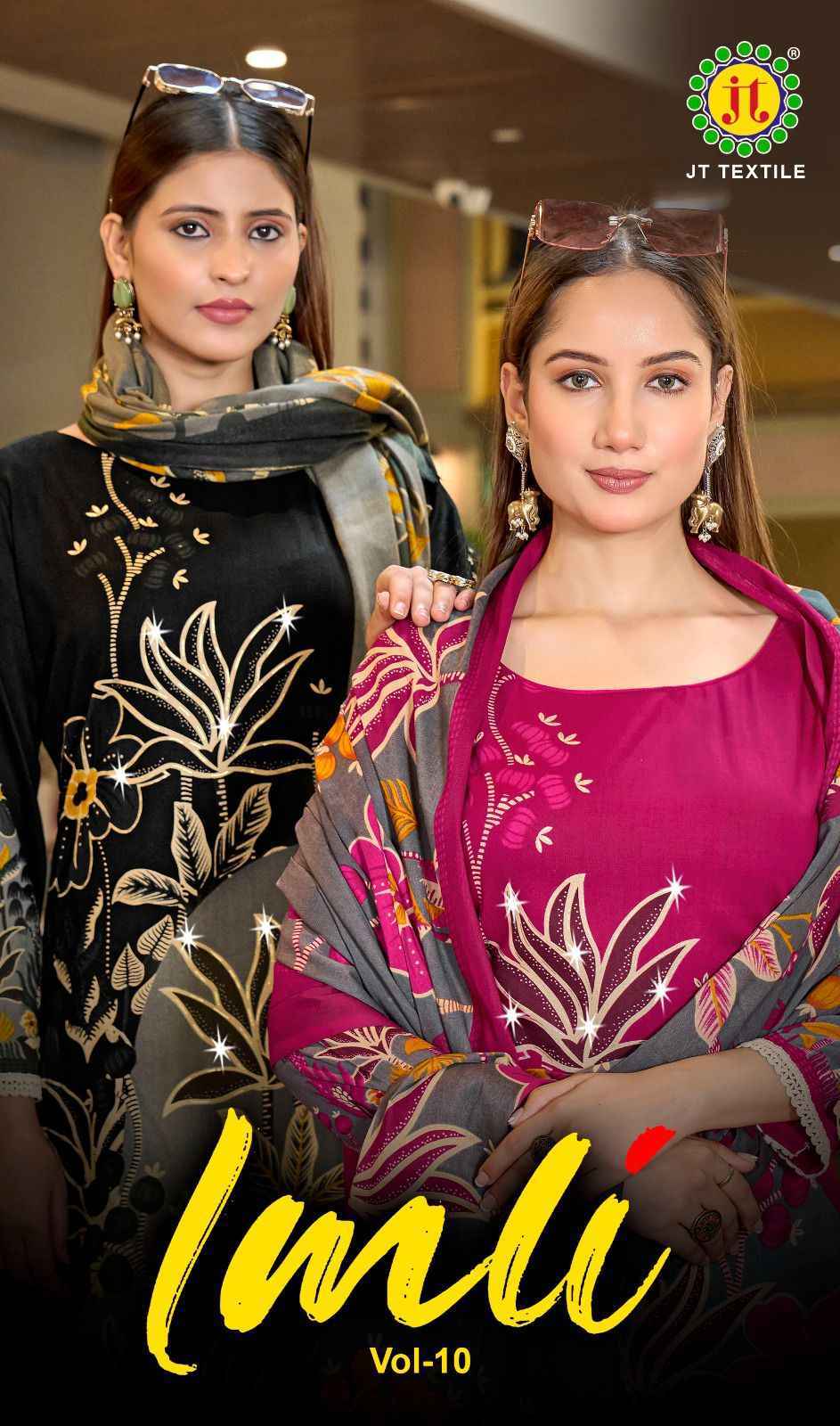 Jt Imli Vol 10 Rayon Dress Material Wholesale Collection ( 5 Pcs Catalog )