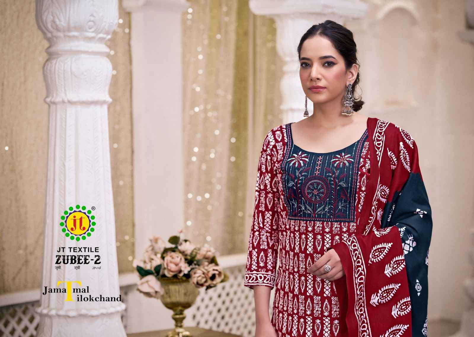 Jt Zubee Vol 2 Rayon Dress Material Wholesale Collection ( 10 Pcs Catalog )