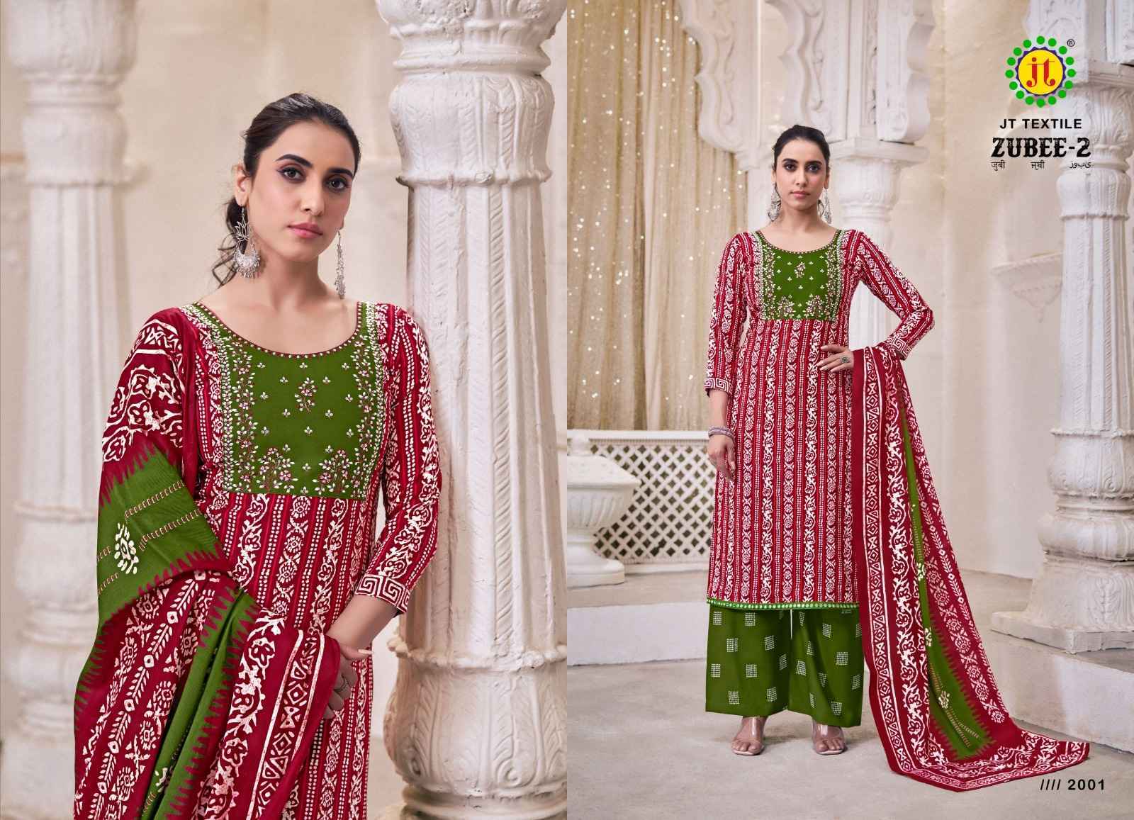 Jt Zubee Vol 2 Rayon Dress Material Wholesale Collection ( 10 Pcs Catalog )