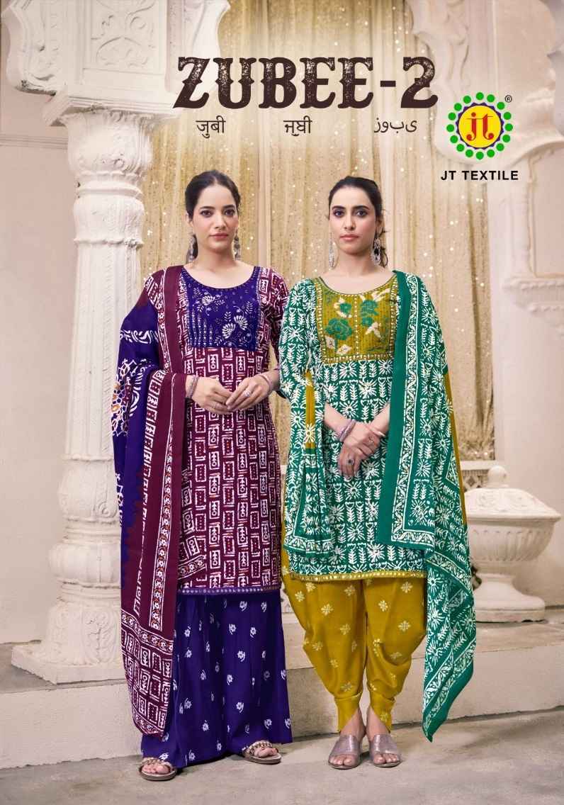 Jt Zubee Vol 2 Rayon Dress Material Wholesale Collection ( 10 Pcs Catalog )