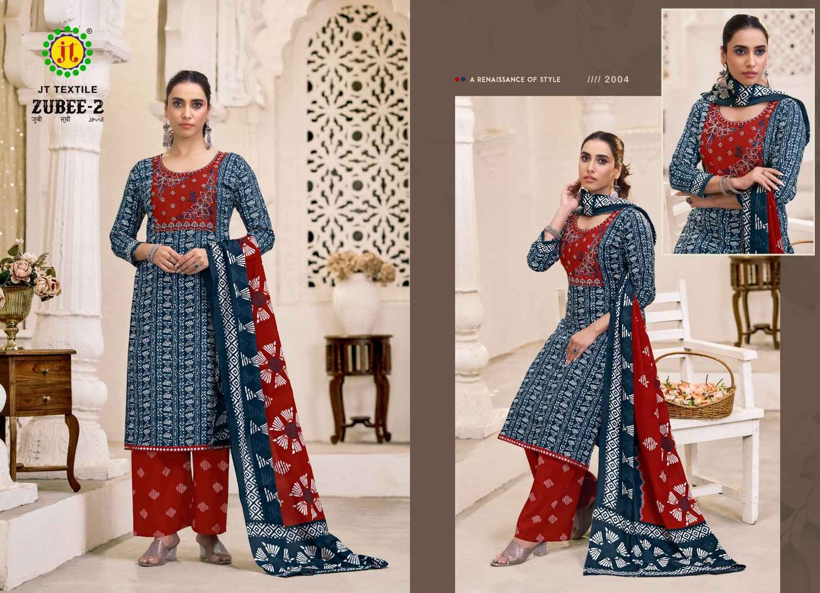 Jt Zubee Vol 2 Rayon Dress Material Wholesale Collection ( 10 Pcs Catalog )