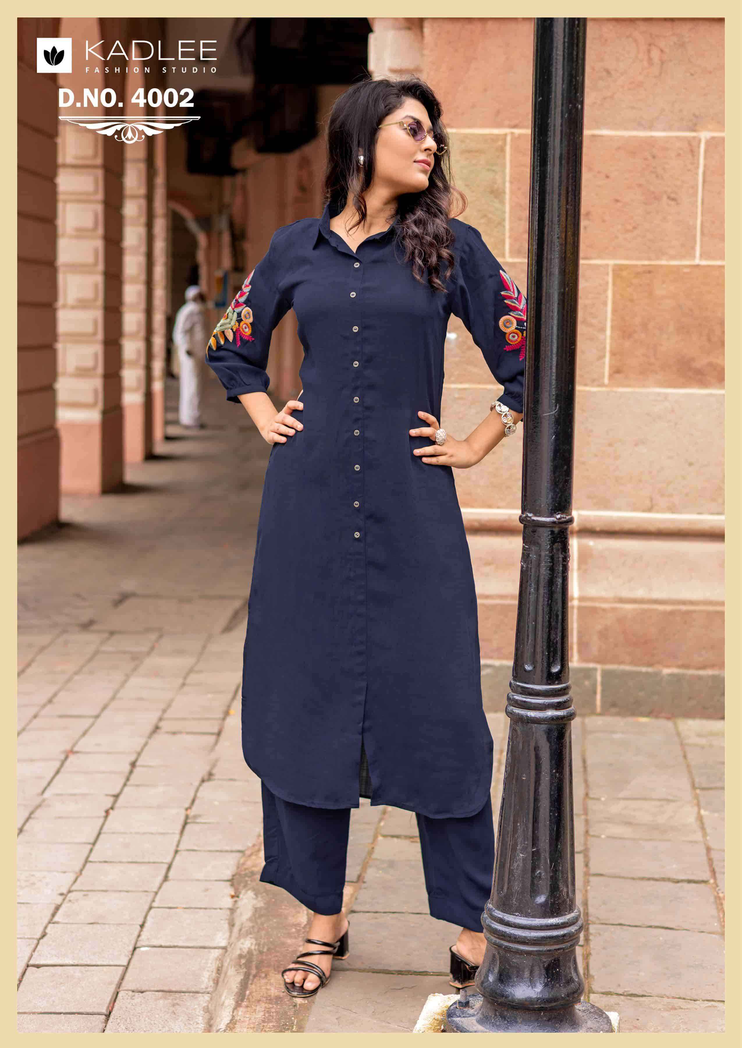 Kadlee Blue Bell Fancy Casual Wear Kurti Bottom Pair Catalog Suppliers