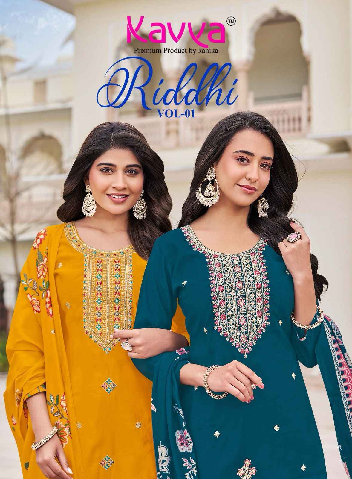 Kavya Riddhi Vol 1 Roman Silk Kurti Combo Collection ( 10 Pcs Catalog )
