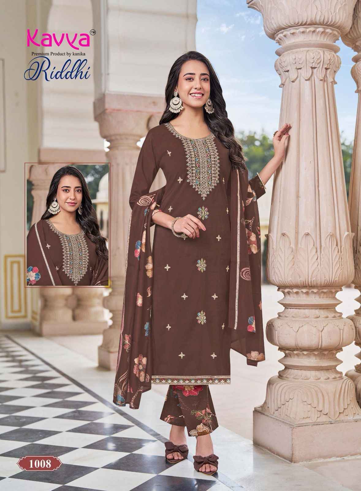 Kavya Riddhi Vol 1 Roman Silk Kurti Combo Collection ( 10 Pcs Catalog )