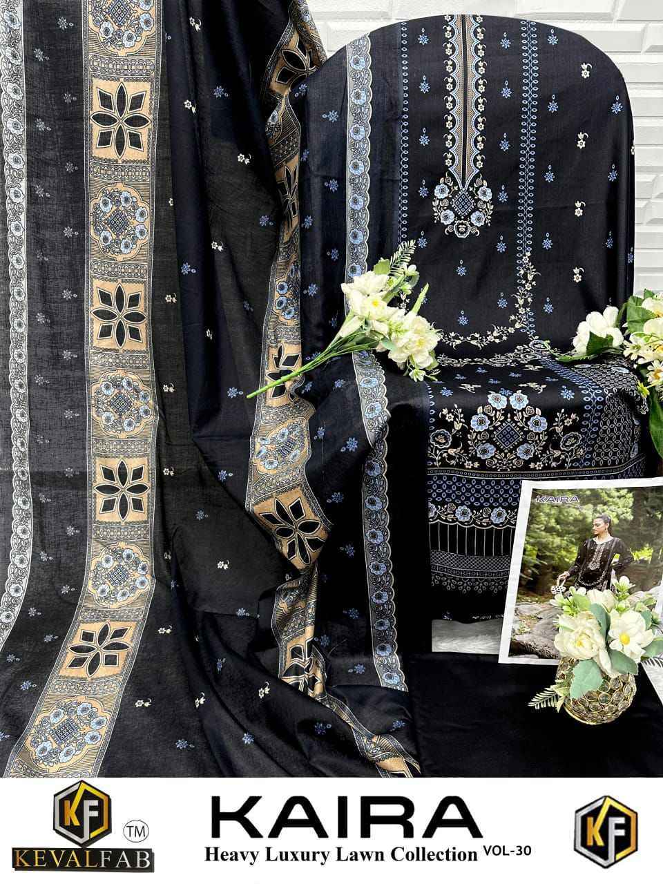 Keval Fab Kaira Vol 30 Lawn Cotton Dress Material Wholesale Collection ( 6 Pcs Catalog )