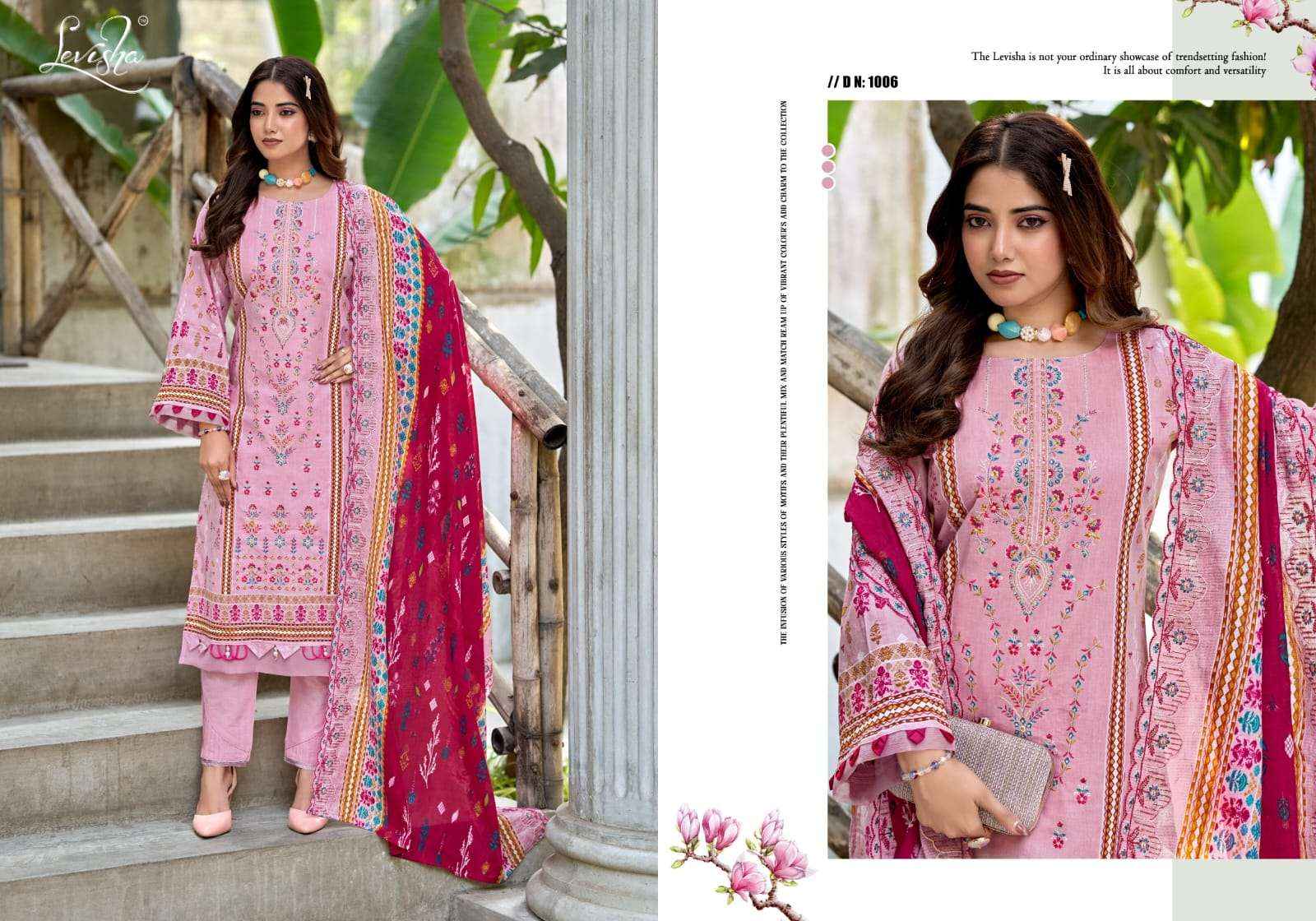 Levisha Bin Saeed Nx Vol 4 Exclusive Designs Cotton Dress Collection ( 6 Pcs Catalog )