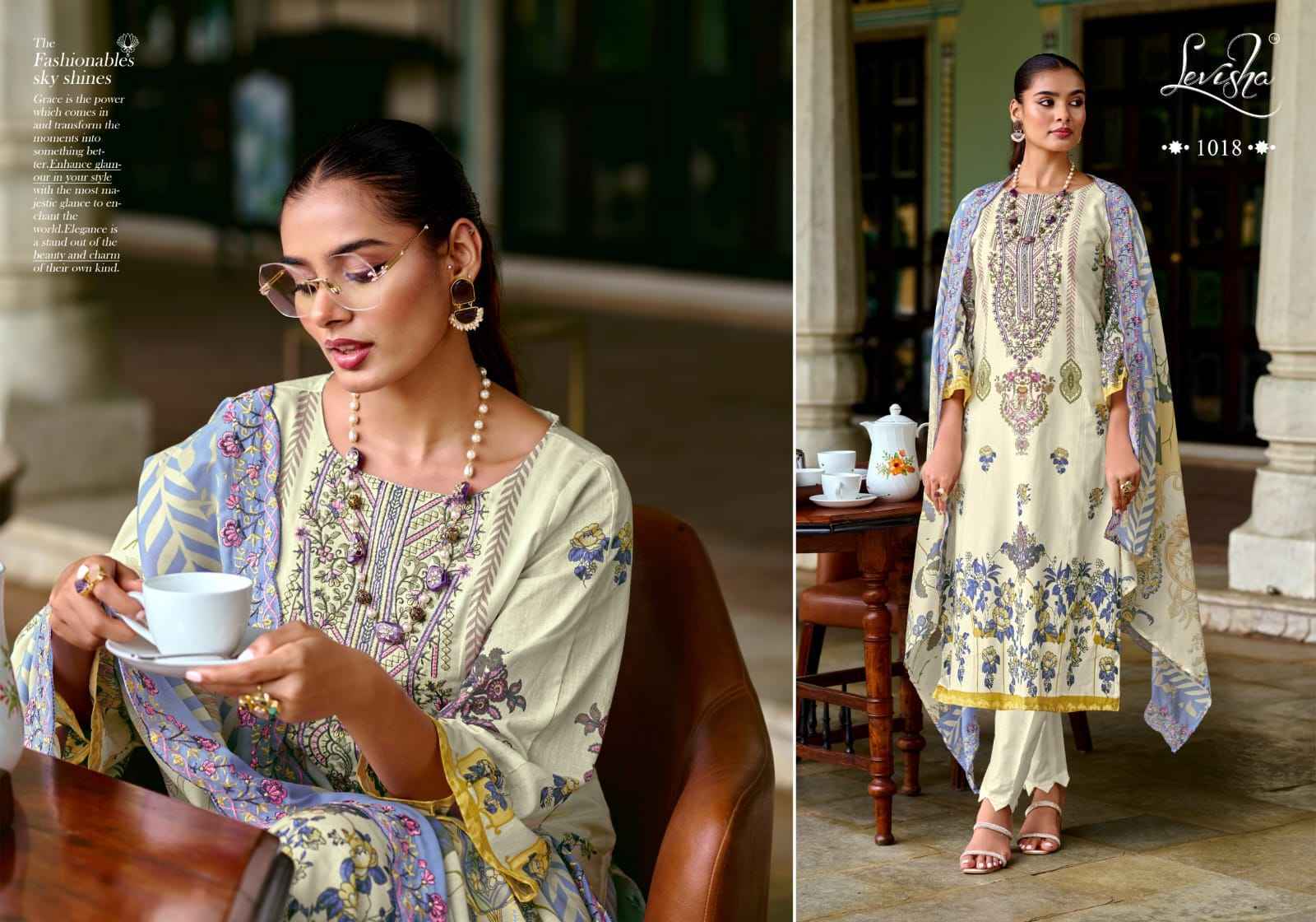 Levisha Mariyam Vol 1 Lawn Cotton Dress Material Collection ( 8 Pcs Catalog )