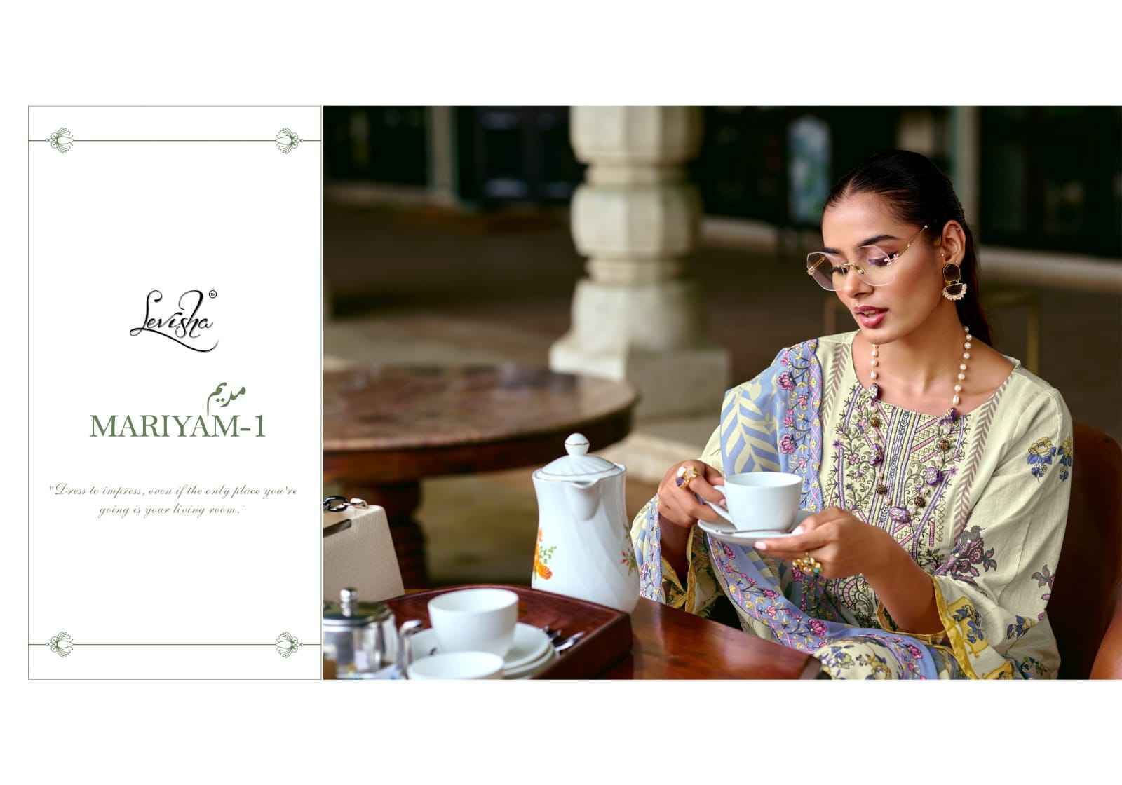 Levisha Mariyam Vol 1 Lawn Cotton Dress Material Collection ( 8 Pcs Catalog )