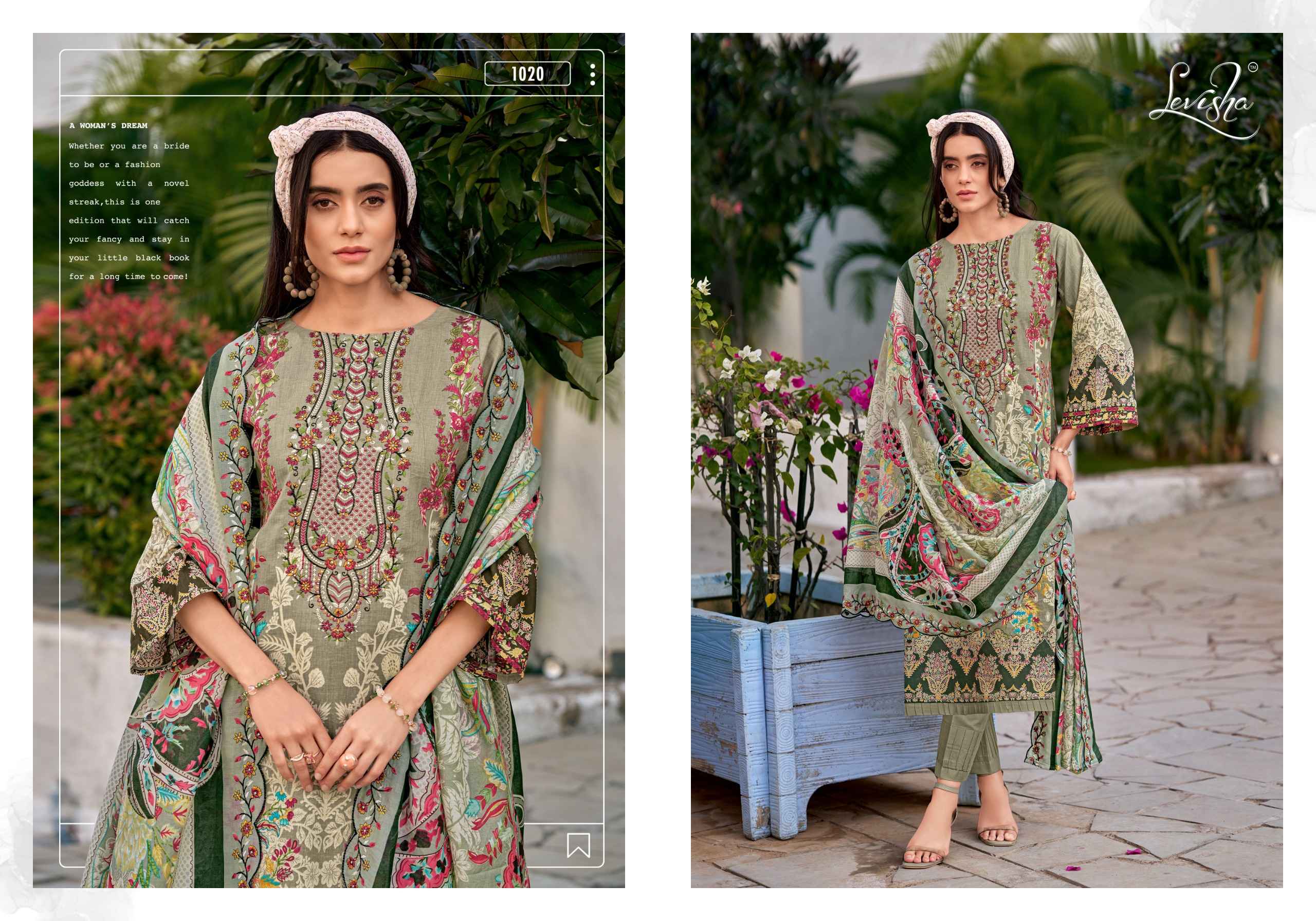 Levisha Mariyam Vol 2 Cambric Cotton Embroidery Dress Material online Price ( 8 Pcs Catalogue )