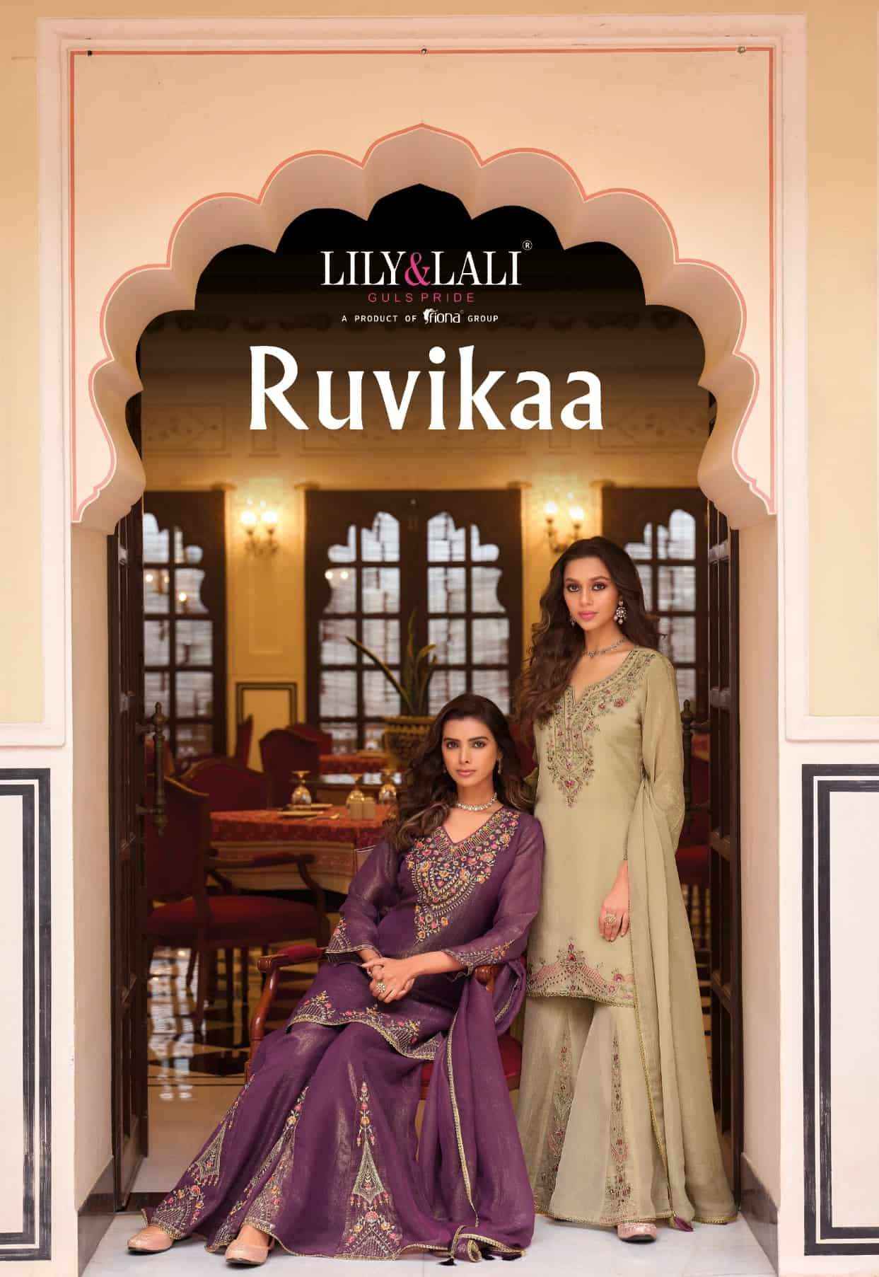 Lily And Lali Ruvikaa Exclusive Designer Palazzo Dress Latest Collection ( 4 Pcs Catalog )