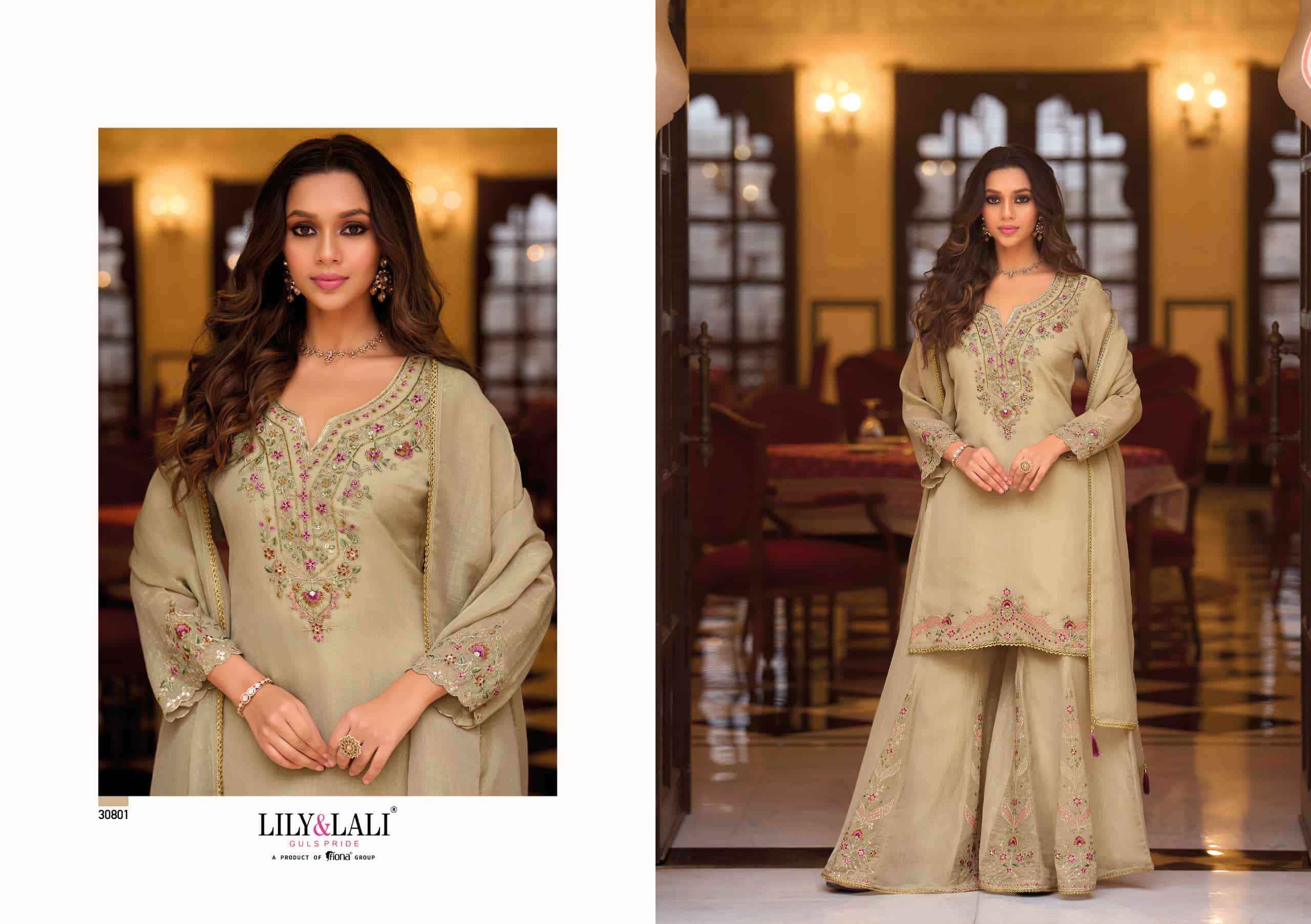 Lily And Lali Ruvikaa Exclusive Designer Palazzo Dress Latest Collection ( 4 Pcs Catalog )