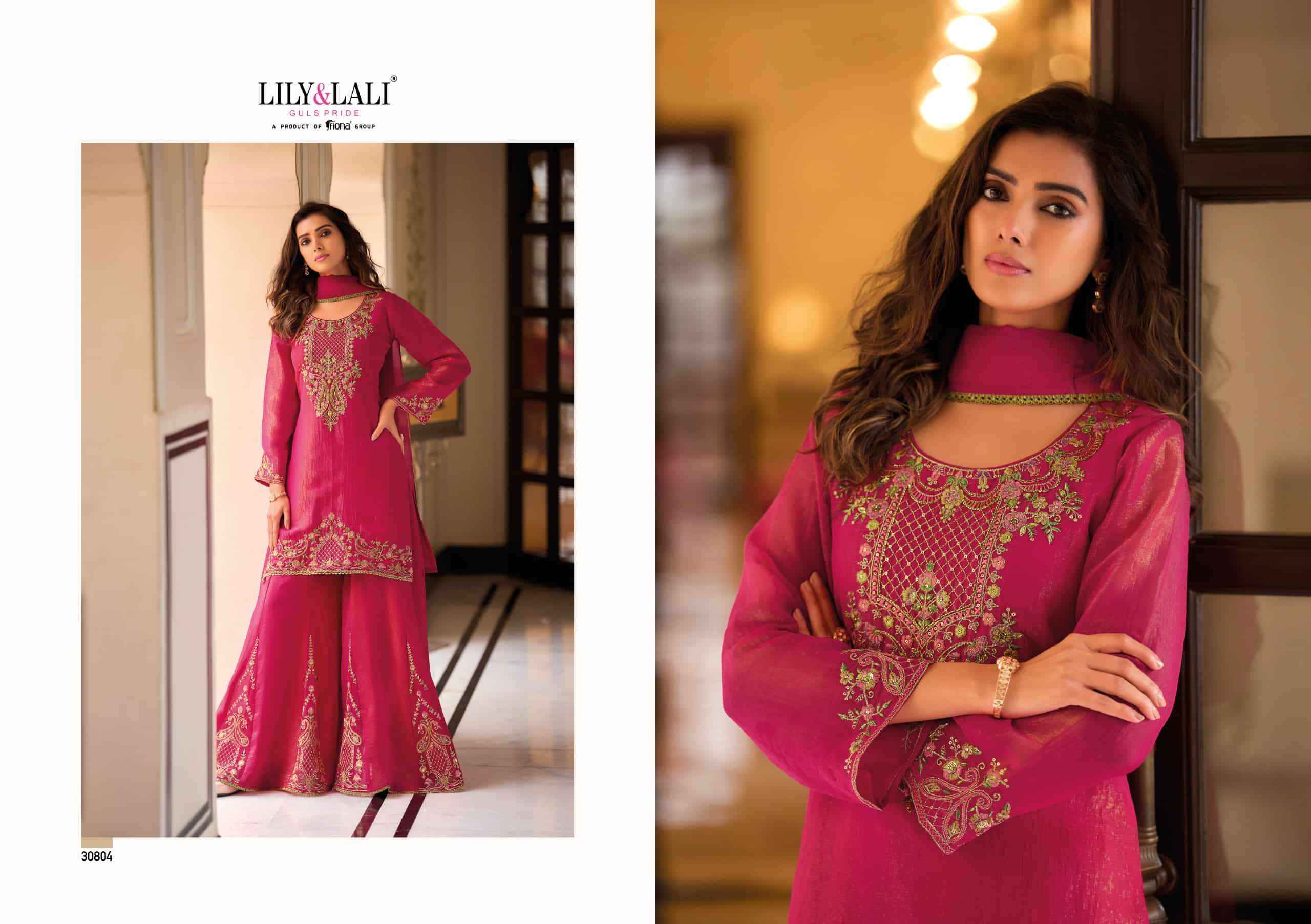 Lily And Lali Ruvikaa Exclusive Designer Palazzo Dress Latest Collection ( 4 Pcs Catalog )