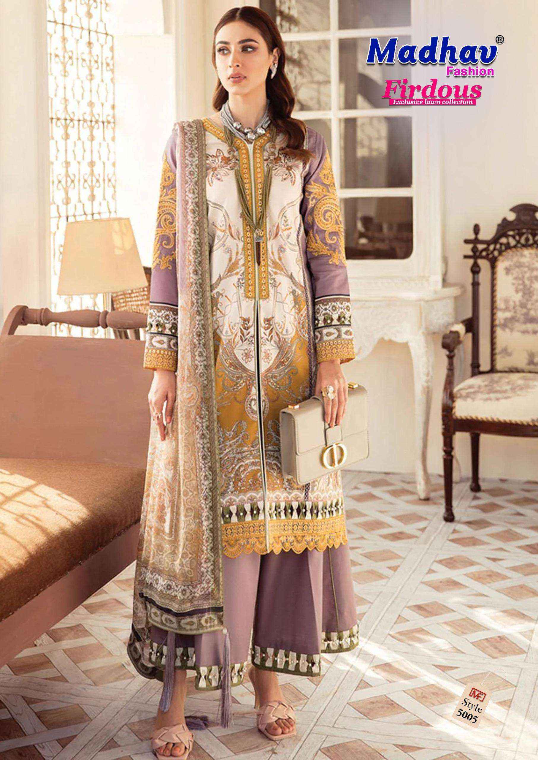 Madhav Fashion Firdous Vol 5 Cotton Dress Material Wholesale Collection ( 6 Pcs Catalog )