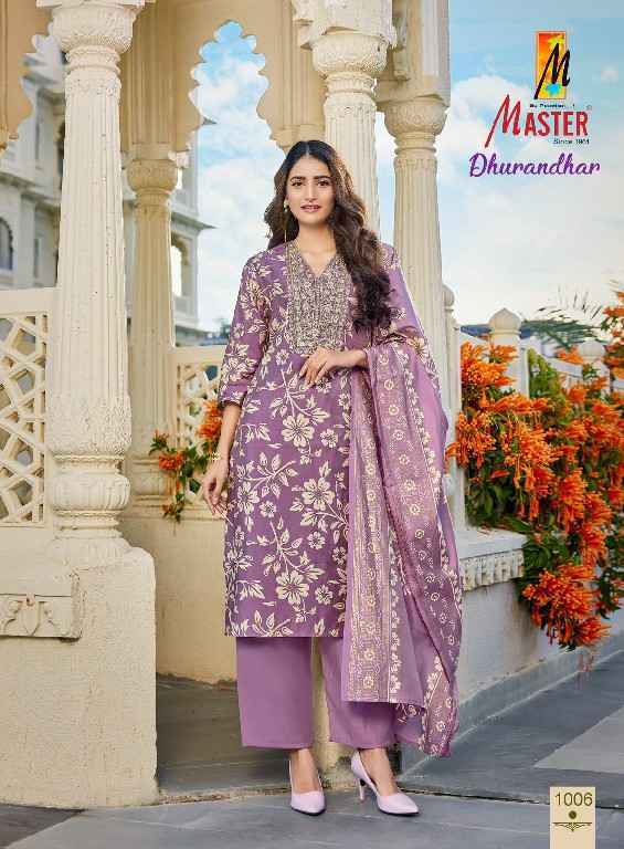 Master Dhurandar Roman Silk Kurti Combo Collection ( 8 Pcs Catalog )