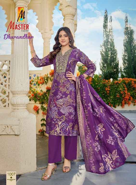 Master Dhurandar Roman Silk Kurti Combo Collection ( 8 Pcs Catalog )