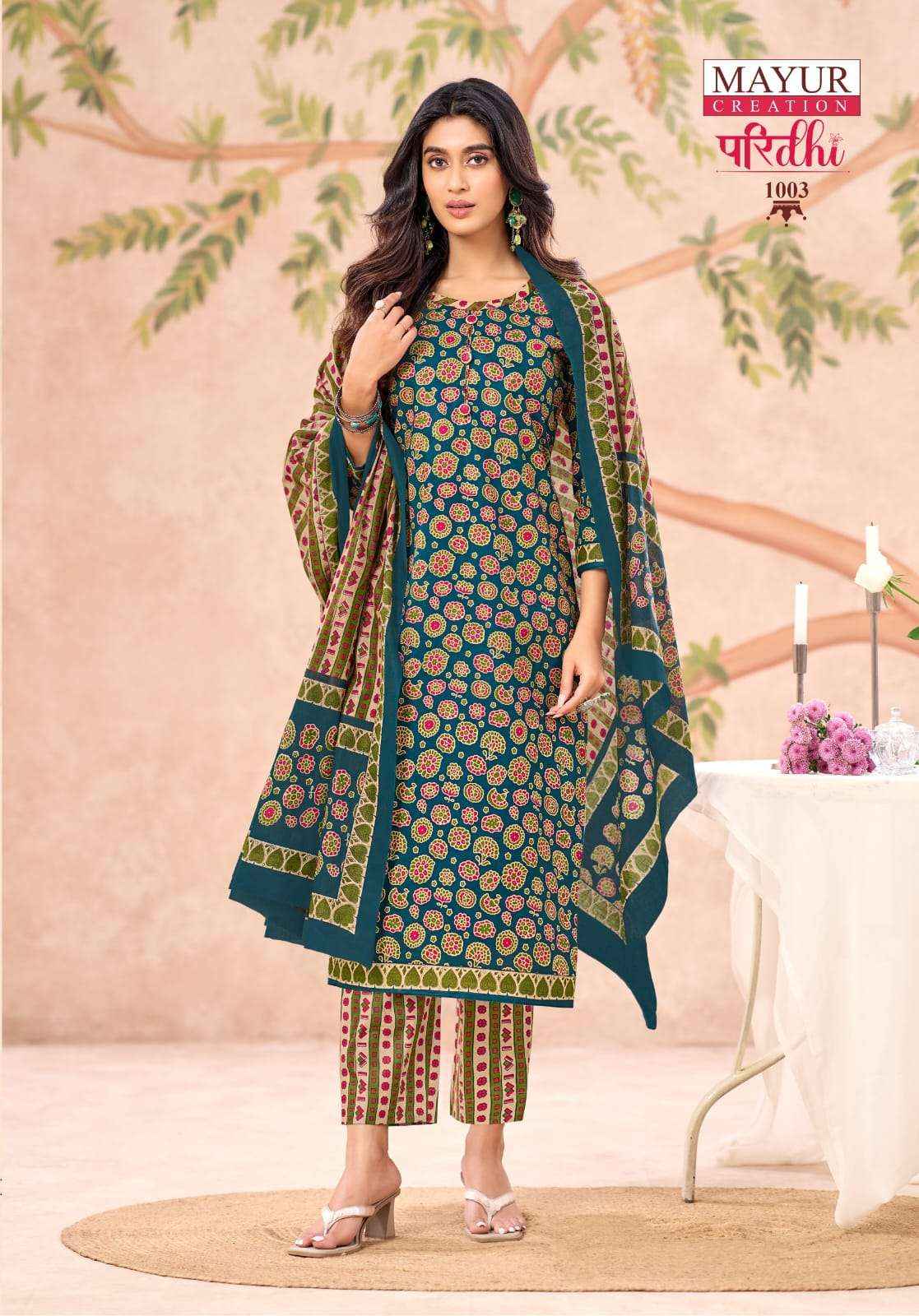 Mayur Paridhi Vol 1 Exclusive Cotton Kurti Bottom Dupatta Set Suppliers