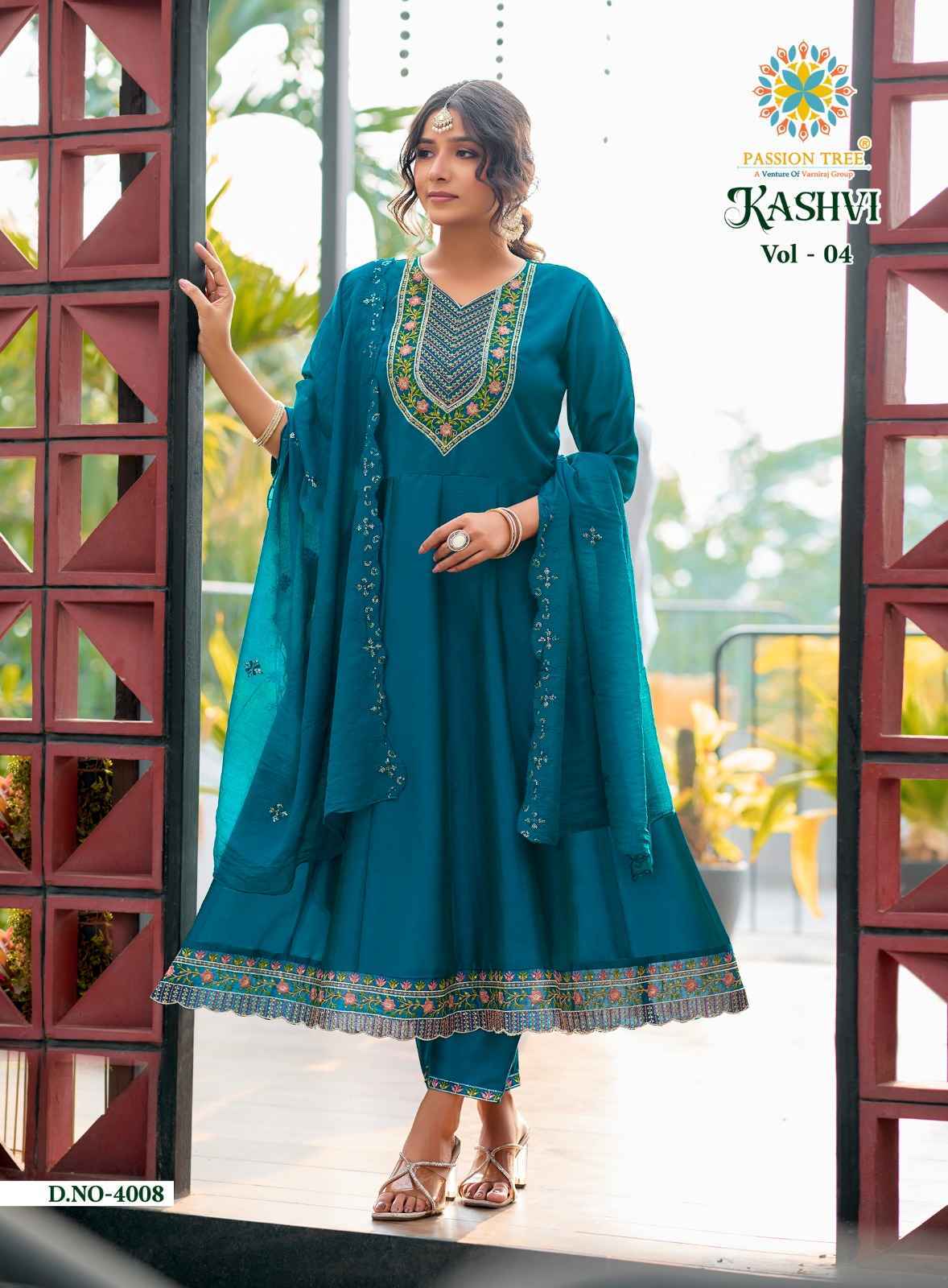 Passion Tree Kashvi Vol 4 Vichitra Silk Kurti Combo Collection ( 8 Pcs Catalog )