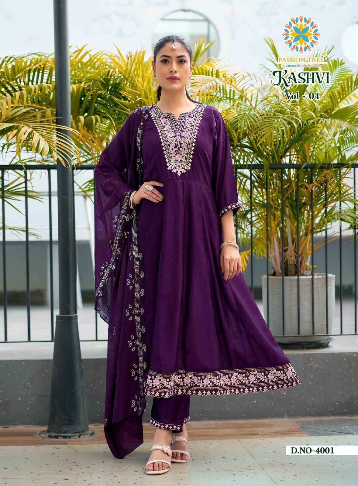 Passion Tree Kashvi Vol 4 Vichitra Silk Kurti Combo Collection ( 8 Pcs Catalog )