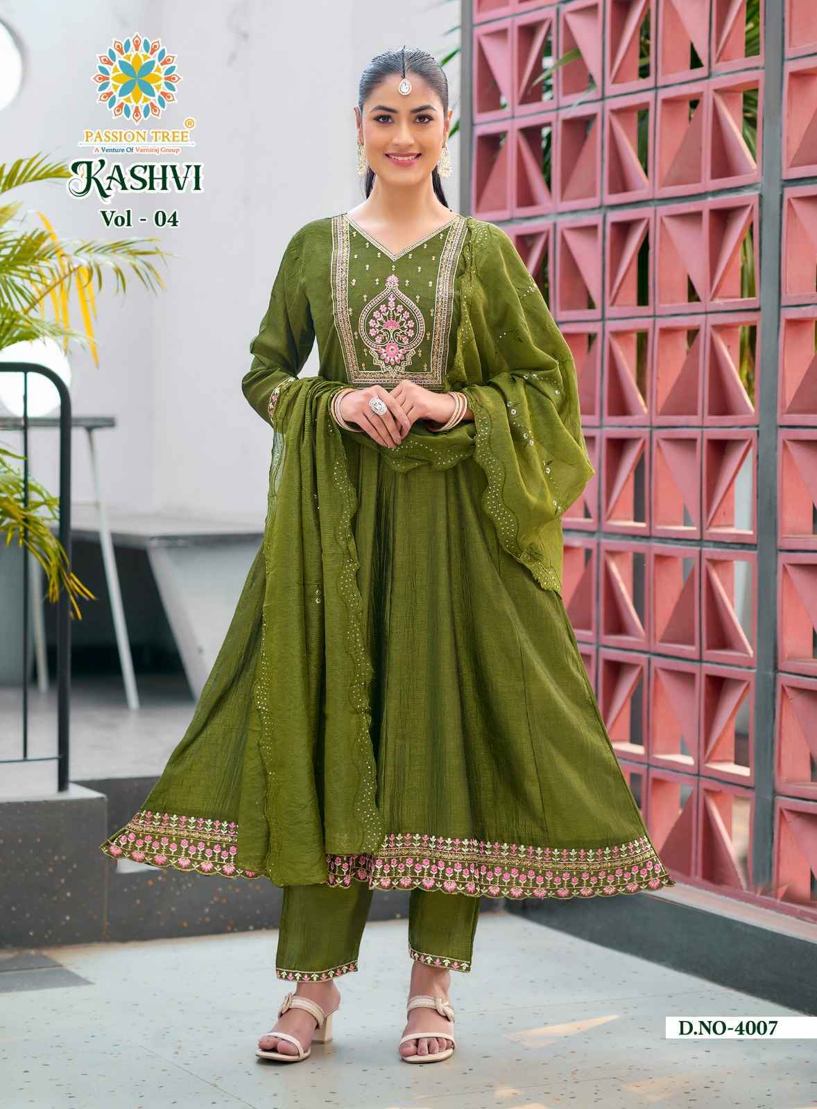 Passion Tree Kashvi Vol 4 Vichitra Silk Kurti Combo Collection ( 8 Pcs Catalog )