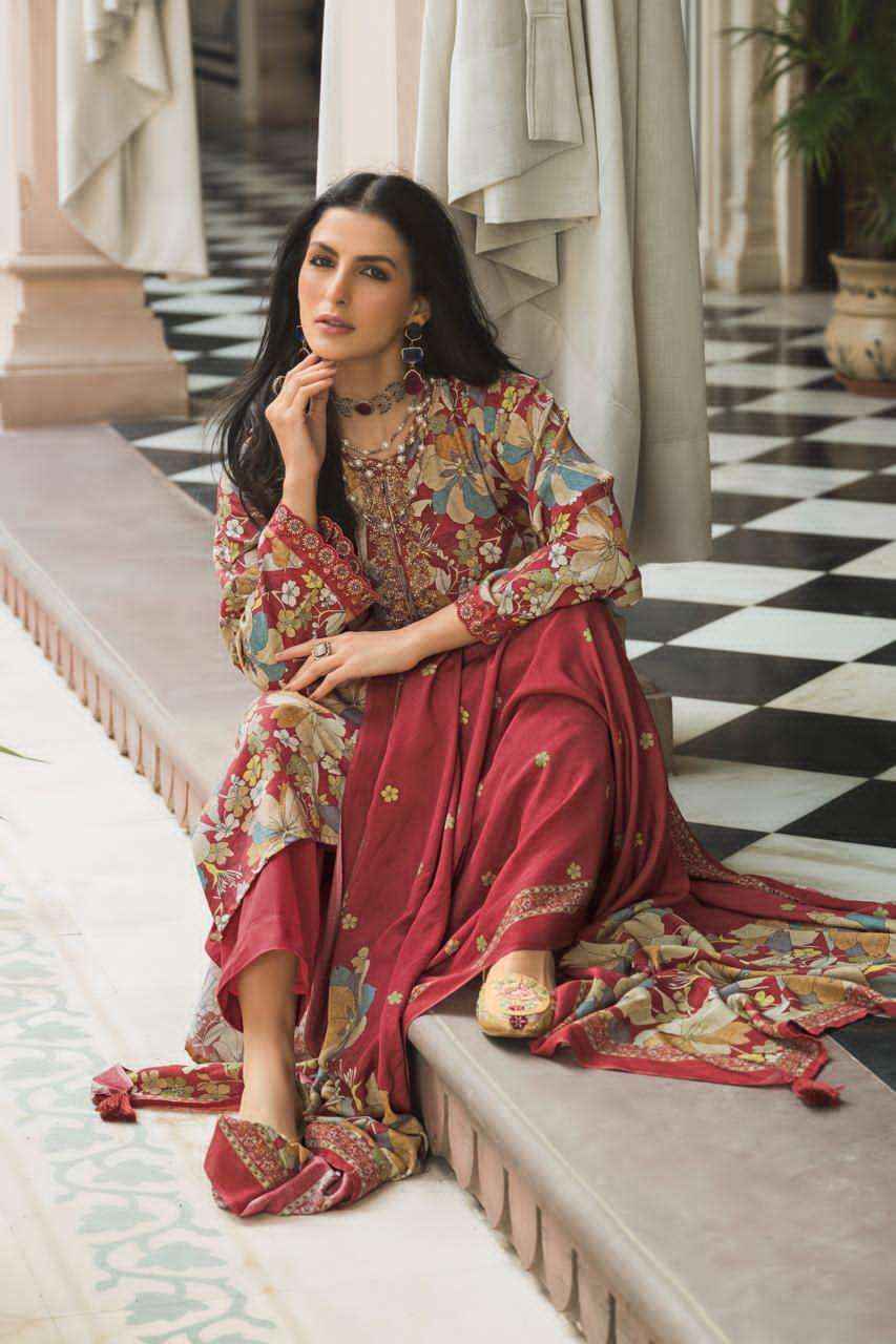Prm Trendz Elnaz Pure Jam Silk Ladies Suit Wholesale Collection ( 6 Pcs Catalog )