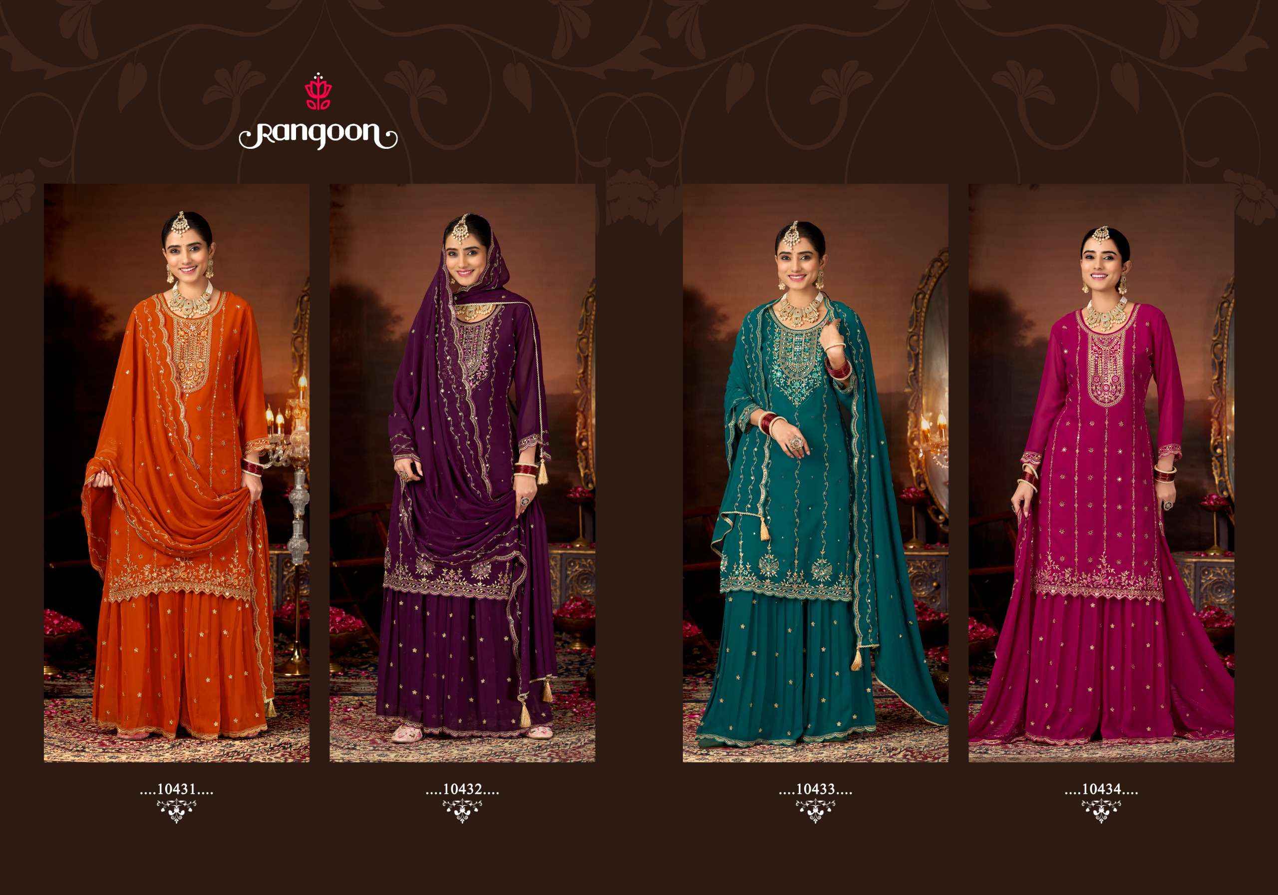 Rangoon Mastani Designer Sharara Dress Collection ( 4 Pcs Catalog )