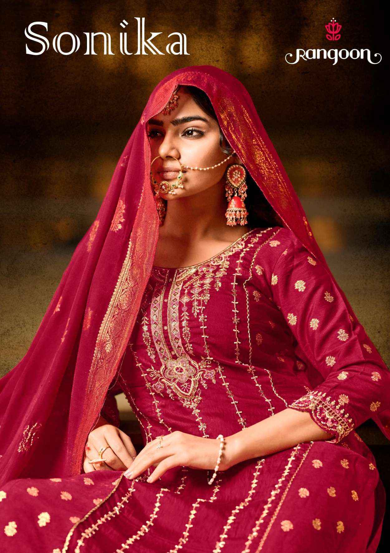 Rangoon Sonika Jacquard Readymade  Suits Wholesale Price ( 4 pcs Catalogue )