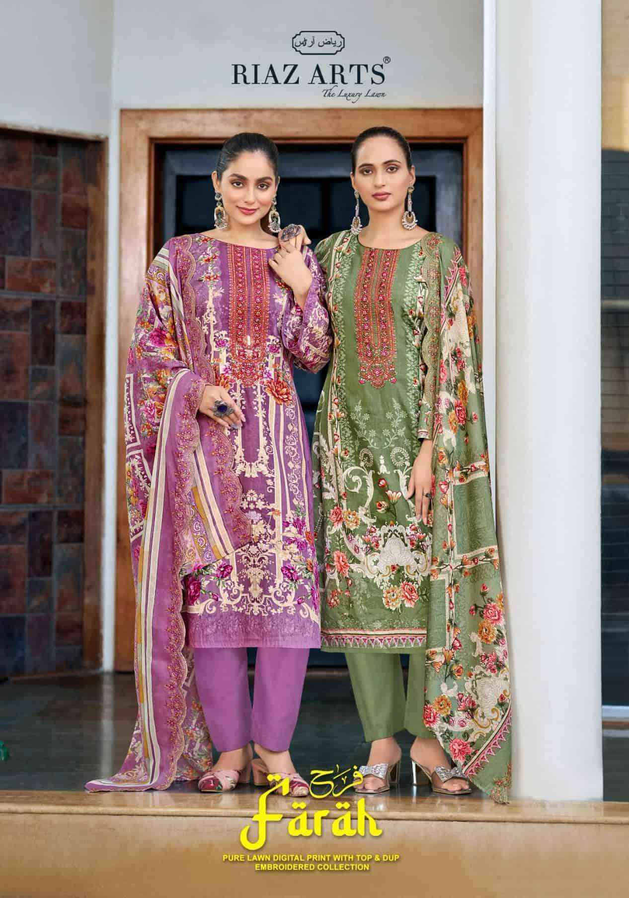 Riaz Arts Farah Exclusive Design Cotton Ladies Dress Collection ( 6 Pcs Catalog )