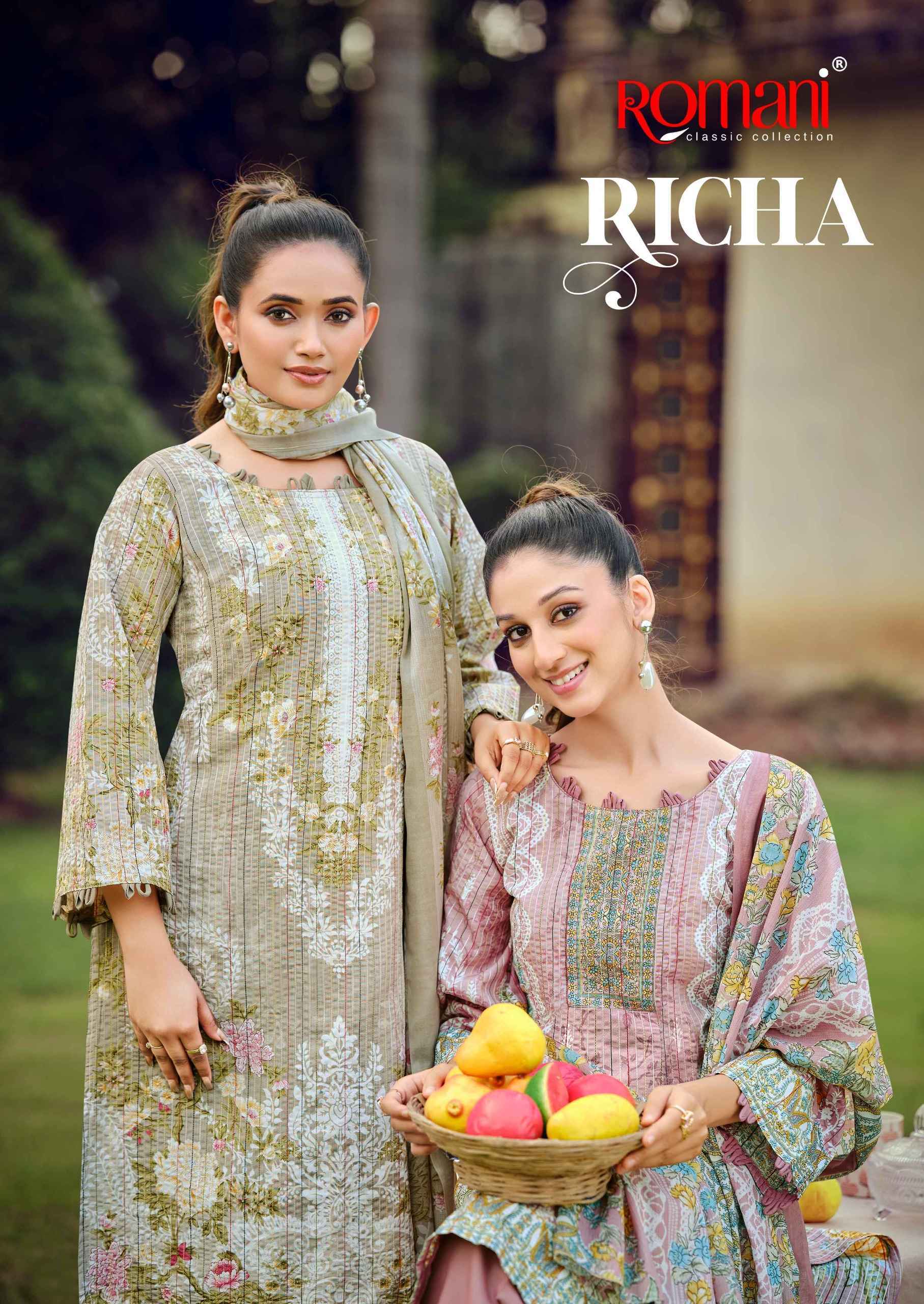Romani Richa Cotton Dress Material Wholesale Collection ( 8 Pcs Catalog )